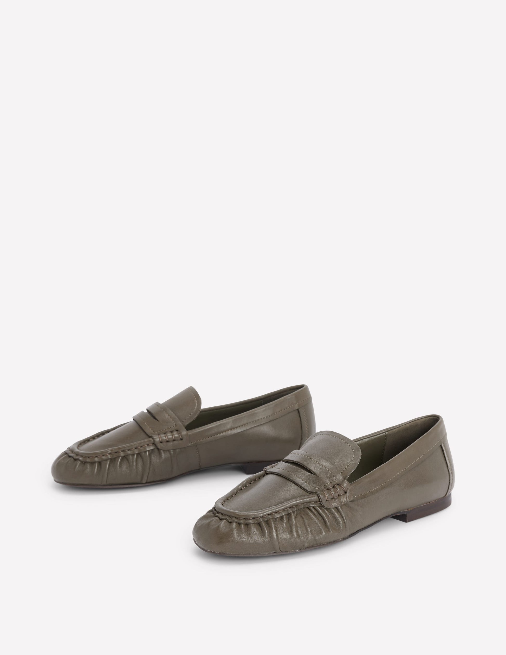 Superweiche, flexible Loafer-Dunkles Olivgrün-3