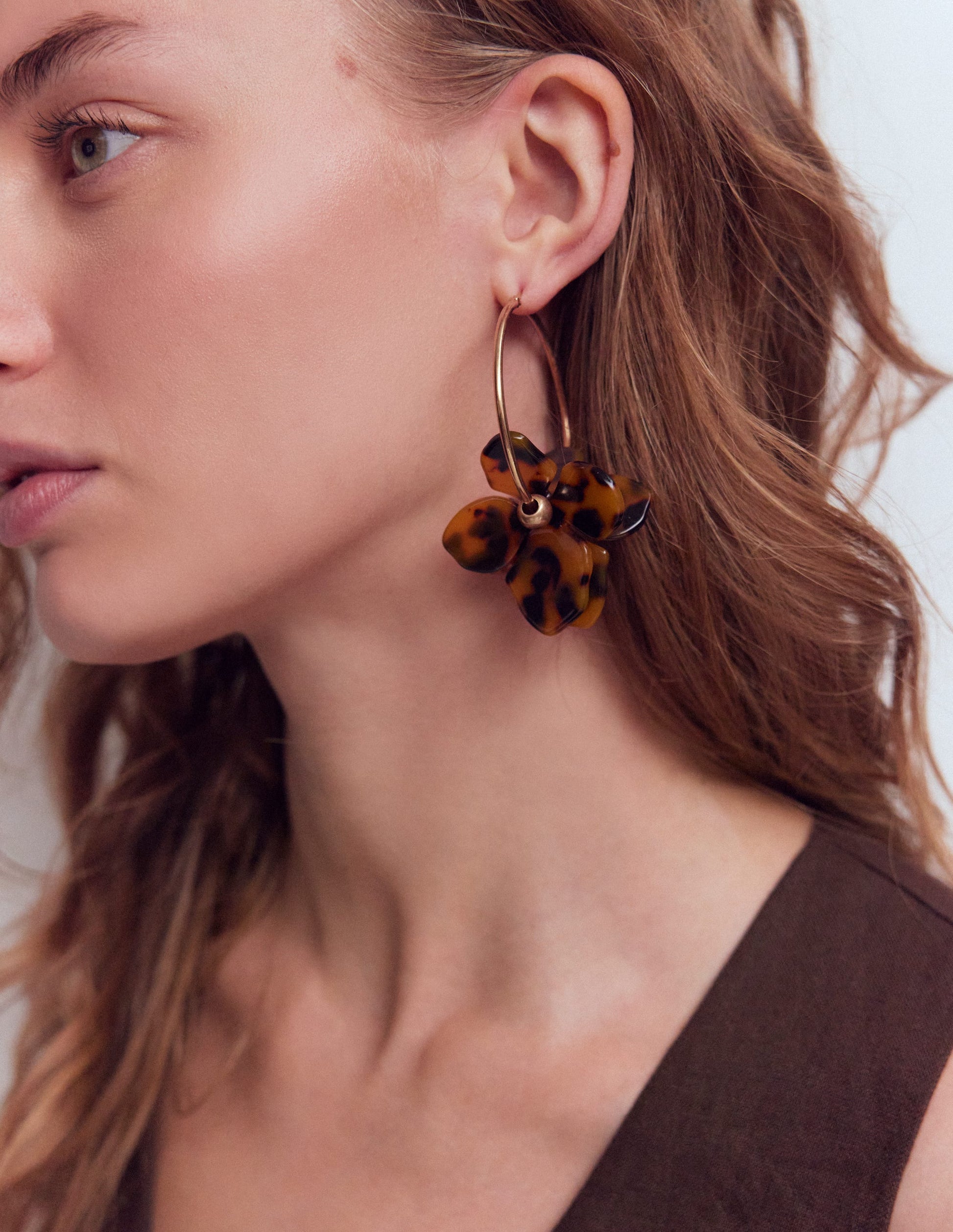 Resin Flower Hoops-Brown Tort-3
