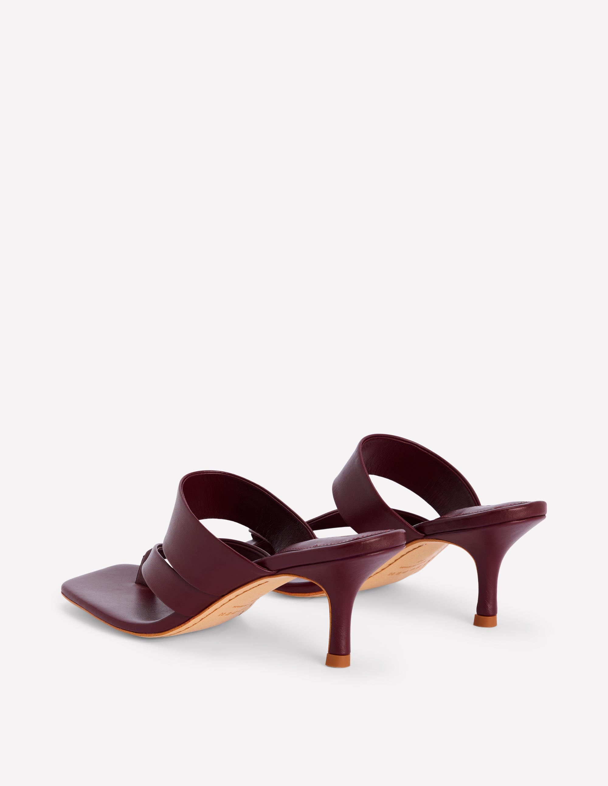 Zehenstegsandalen mit Kitten-Absatz-Dunkelviolett - Image 5
