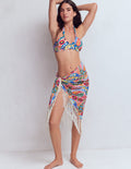 Sarong mit Quasten-Bunt, Verwunschenes Paisleymuster