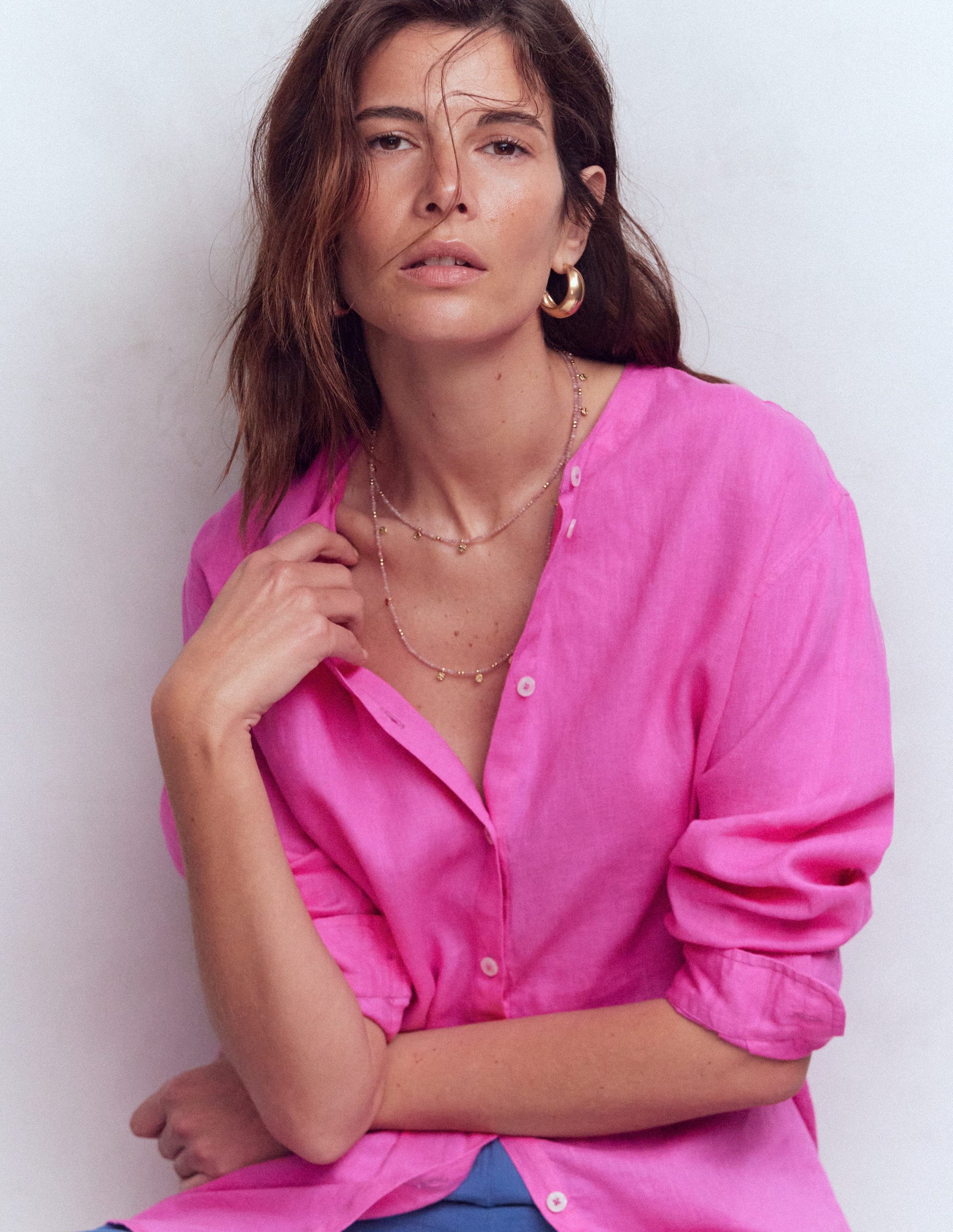 Zweireihige Perlenkette-ROSA-3