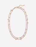Collier à double rangée de perles-ROSE