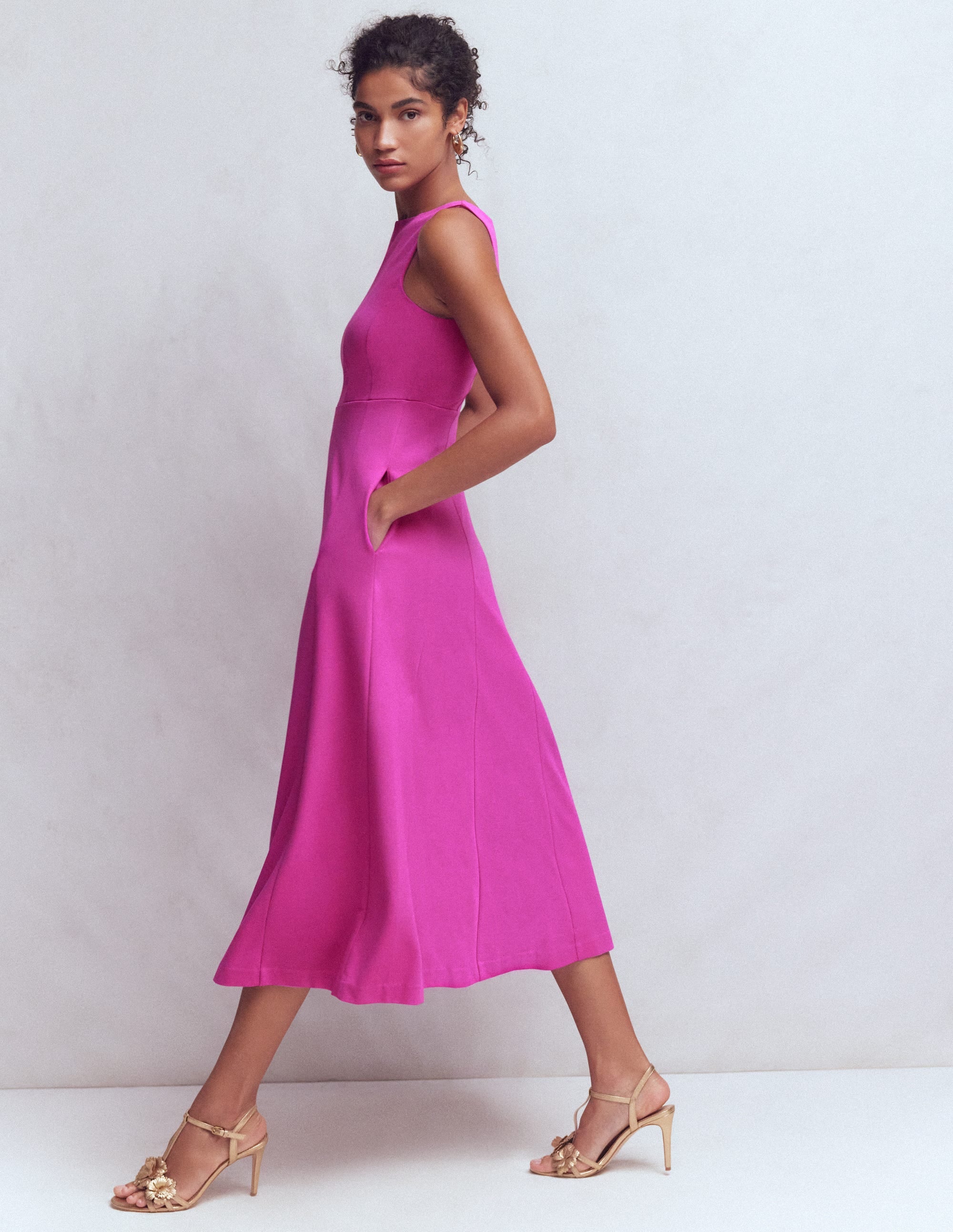 Ärmelloses Ponte-Midikleid-Passionsblume - Image 5