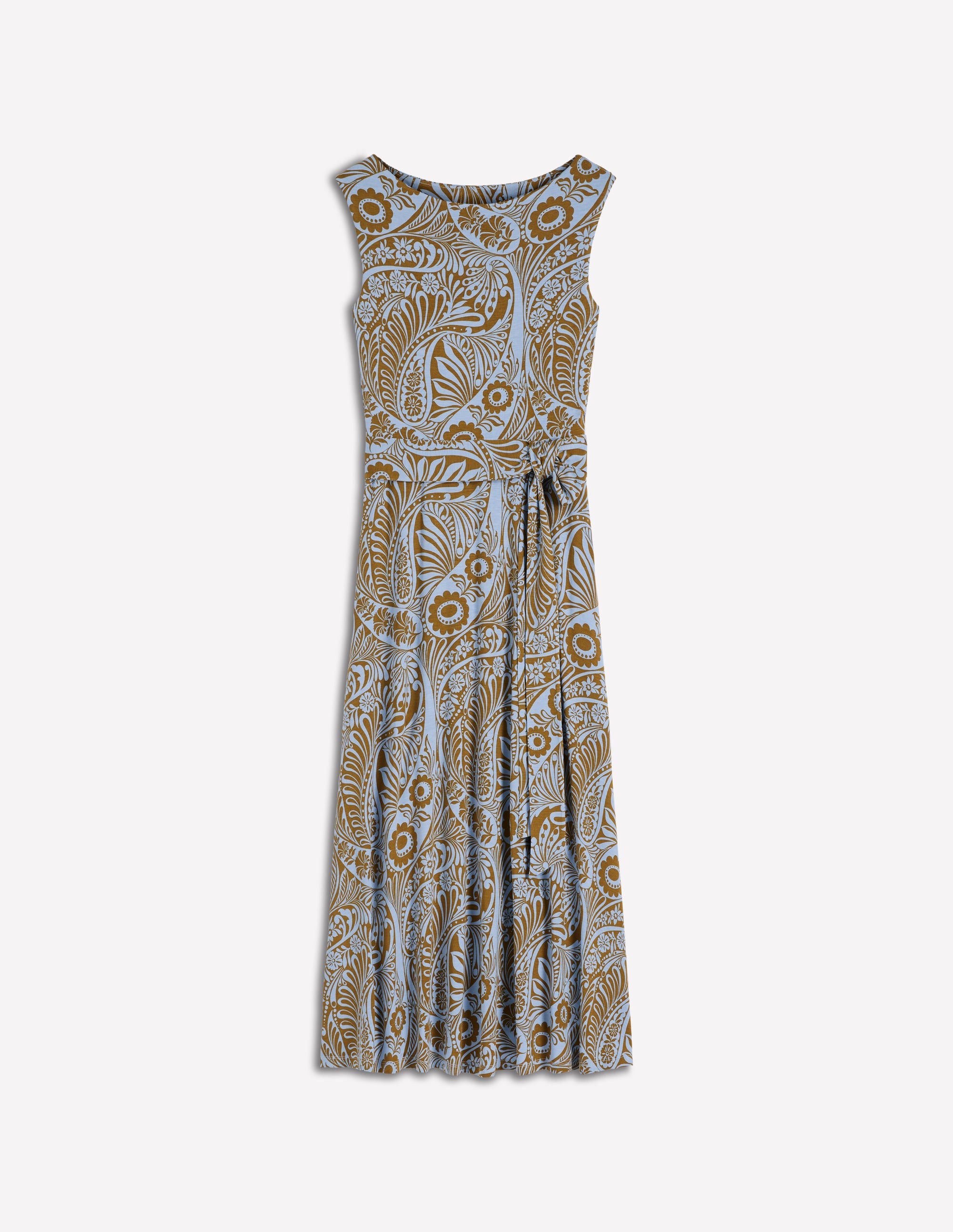 Tamsin Jersey-Midikleid-Blau, Verwunschenes Paisleymuster - Image 5