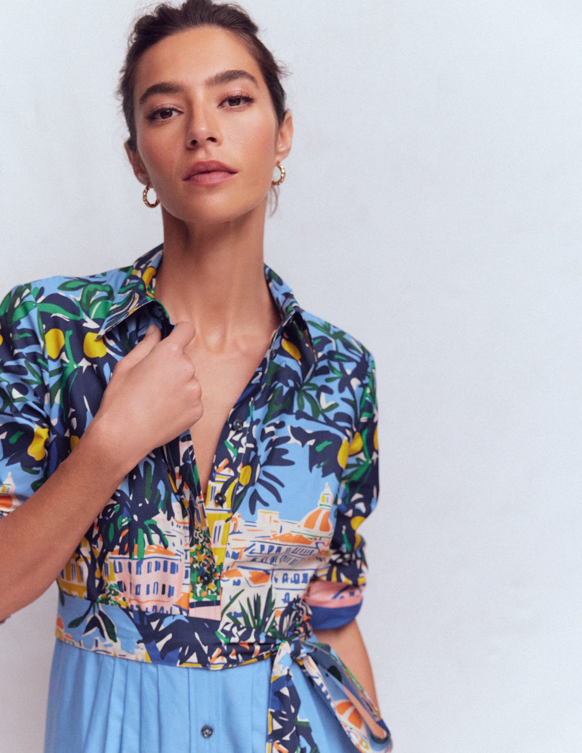 Alexa langärmliges Midikleid-Bunt, Szene-2