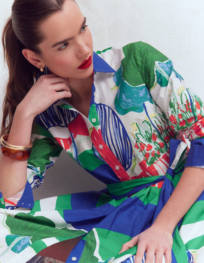 Alexa langärmliges Midikleid-Bunt, Abstraktes Tal-3