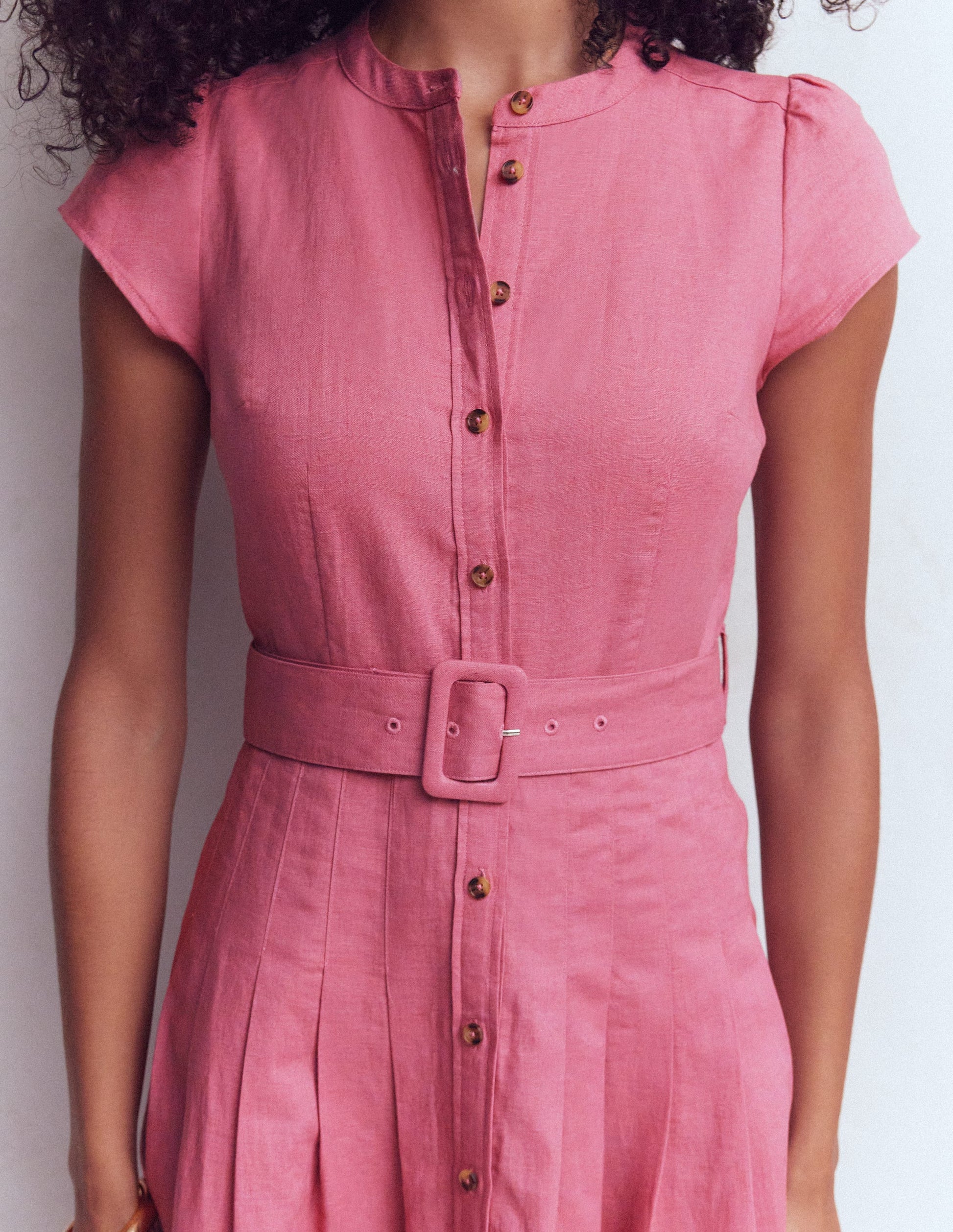 Arabella Kleid aus Leinenmischgewebe-Rosa Heide-2