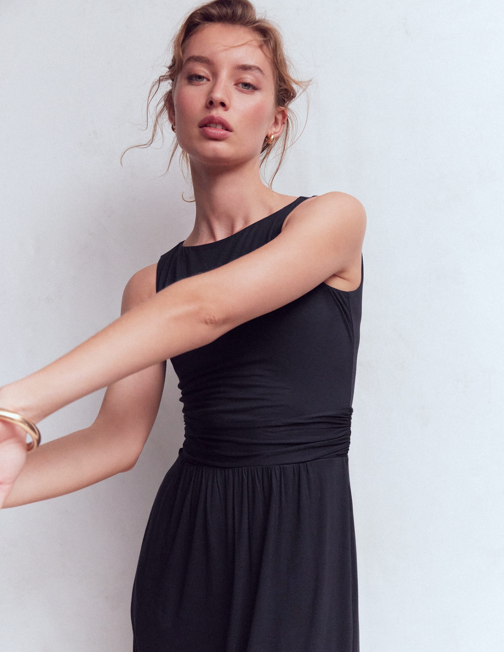 Robe longue Antonia en jersey-Bleu marine - Image 2