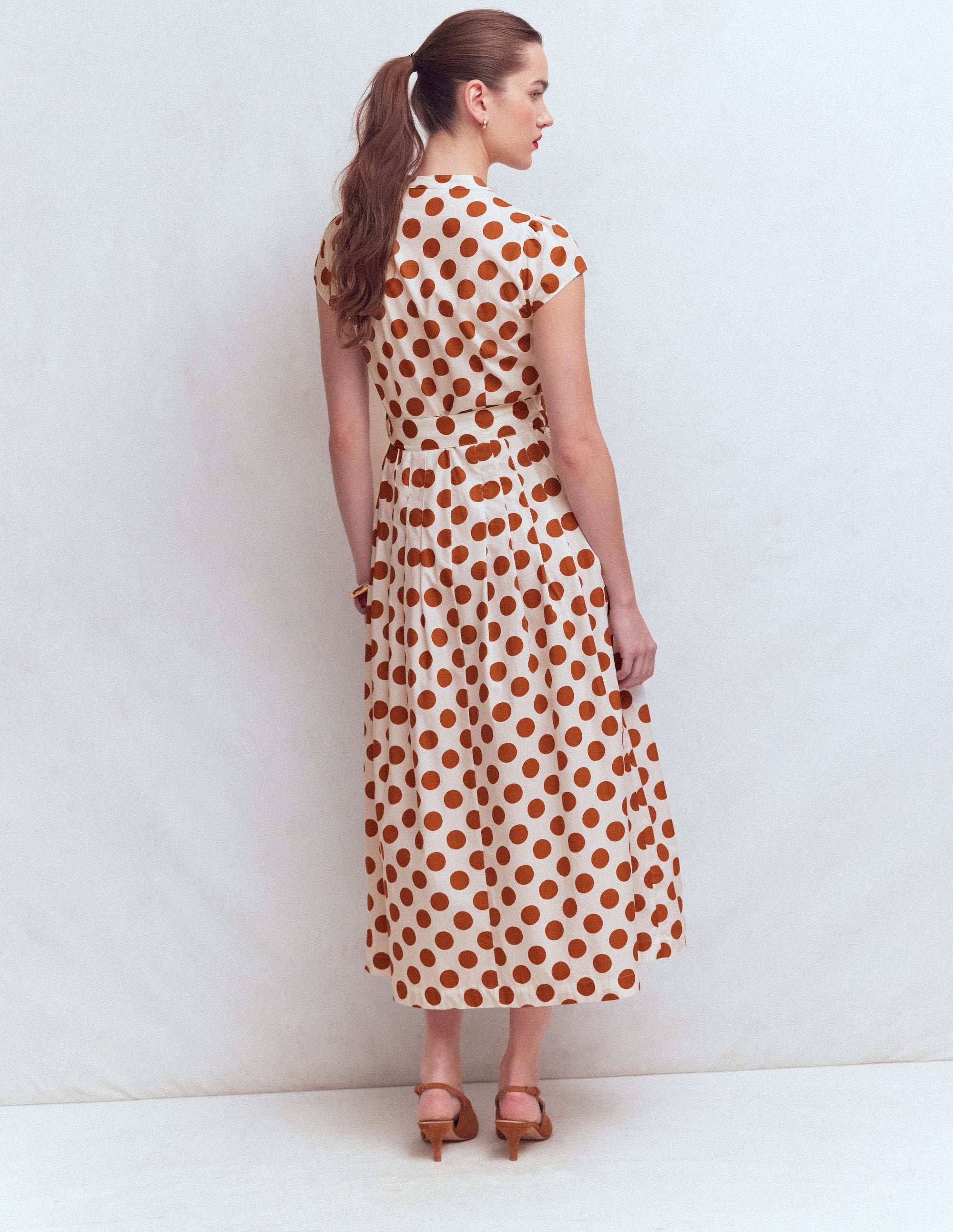 Arabella Cotton Maxi Dress-Ginger, Painted Dot - Image 3