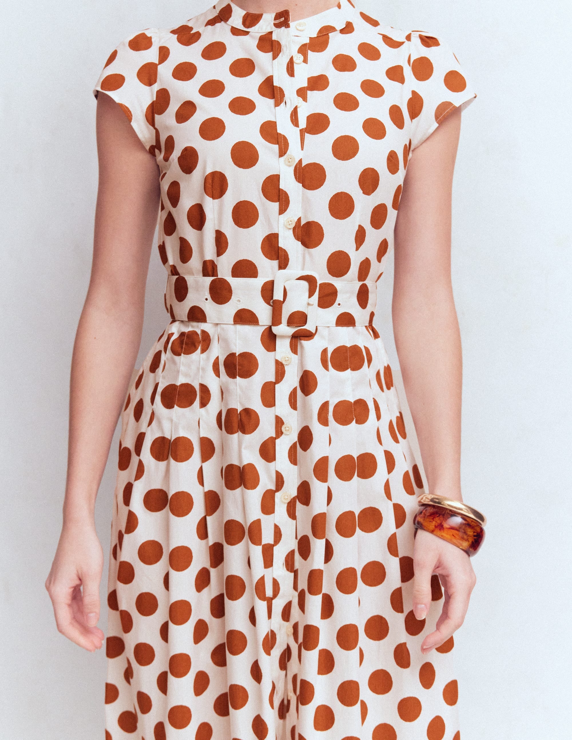 Arabella Cotton Maxi Dress-Ginger, Painted Dot - Image 5