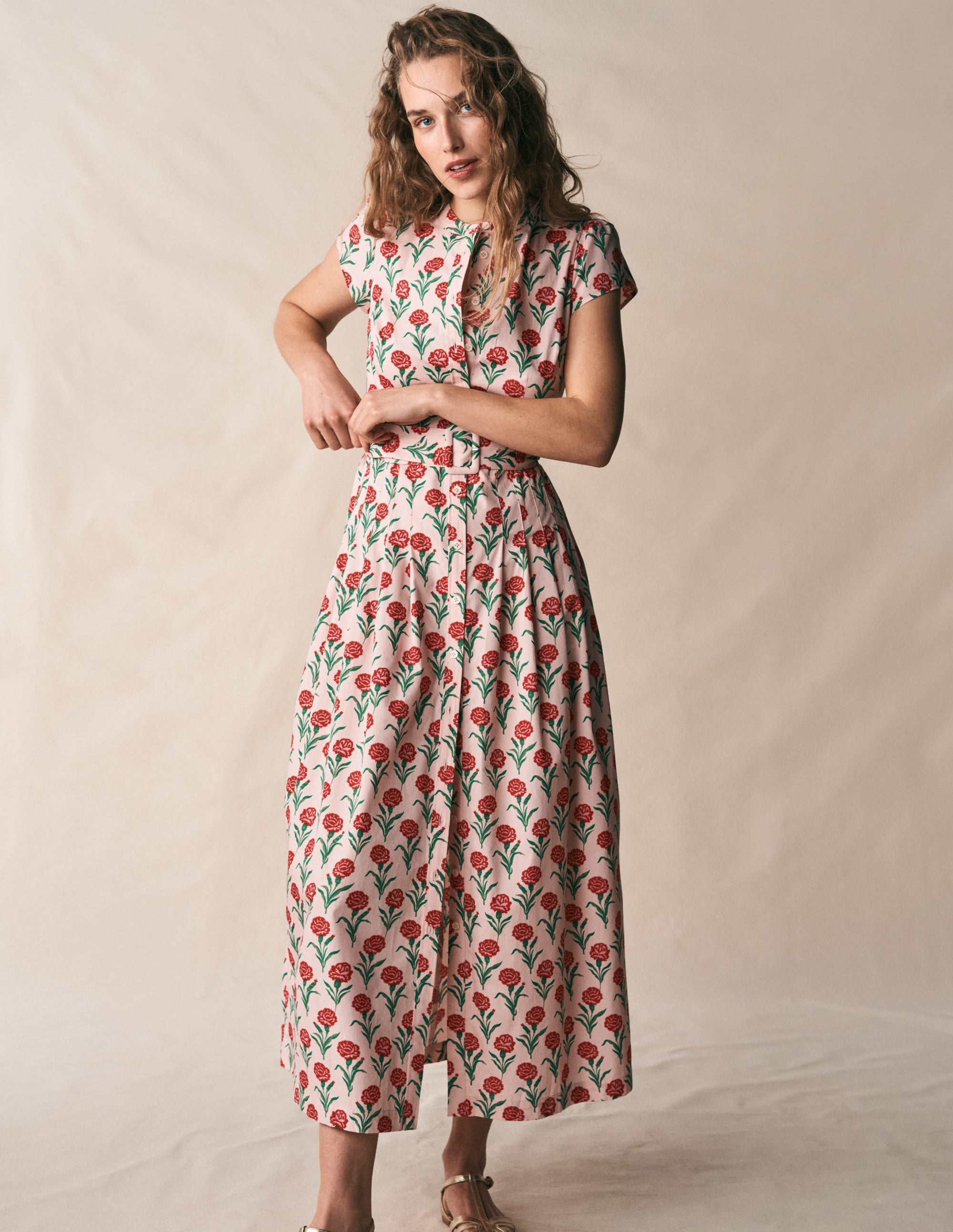 Arabella Maxikleid aus Baumwolle-Rosa Nelkenstiel - Image 6