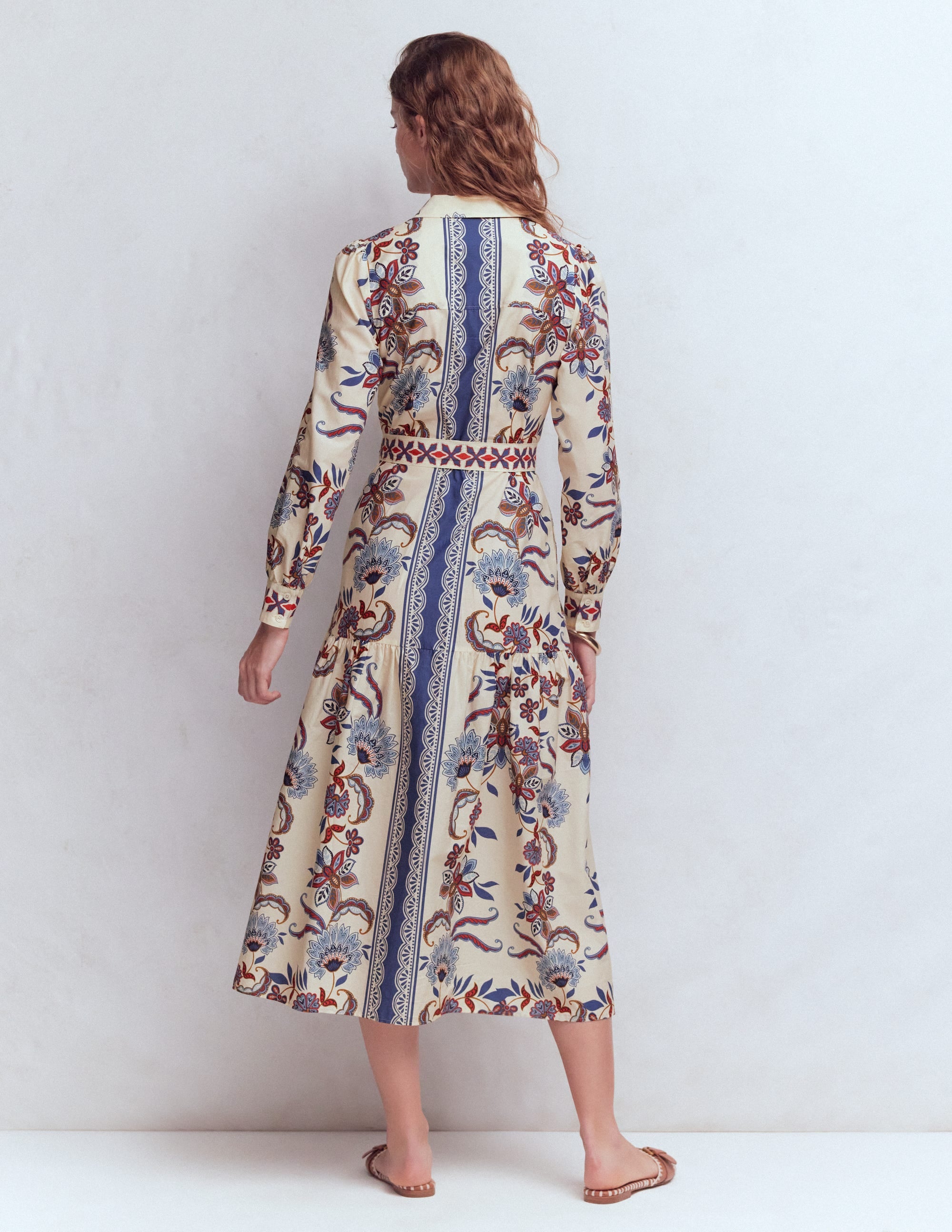 Ellie Maxi-Hemdblusenkleid aus Baumwolle-Eleganter Blütendruck - Image 3