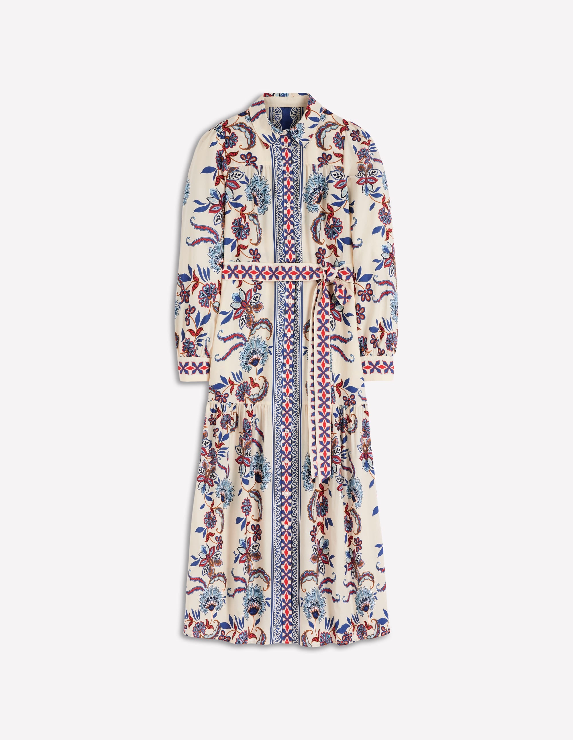 Ellie Maxi-Hemdblusenkleid aus Baumwolle-Eleganter Blütendruck - Image 8