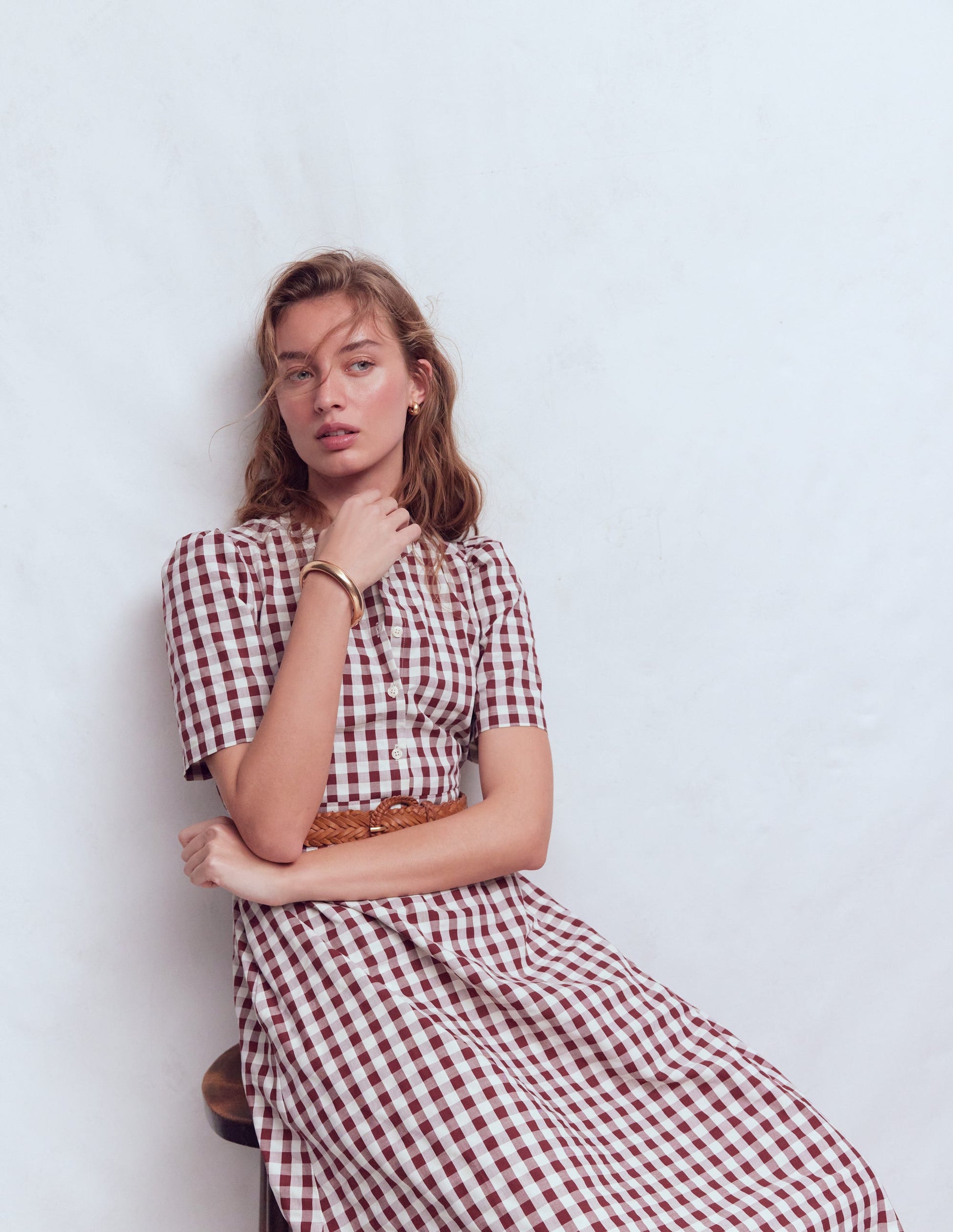 Robe midi Ivy en coton-Lot vichy assorti-6