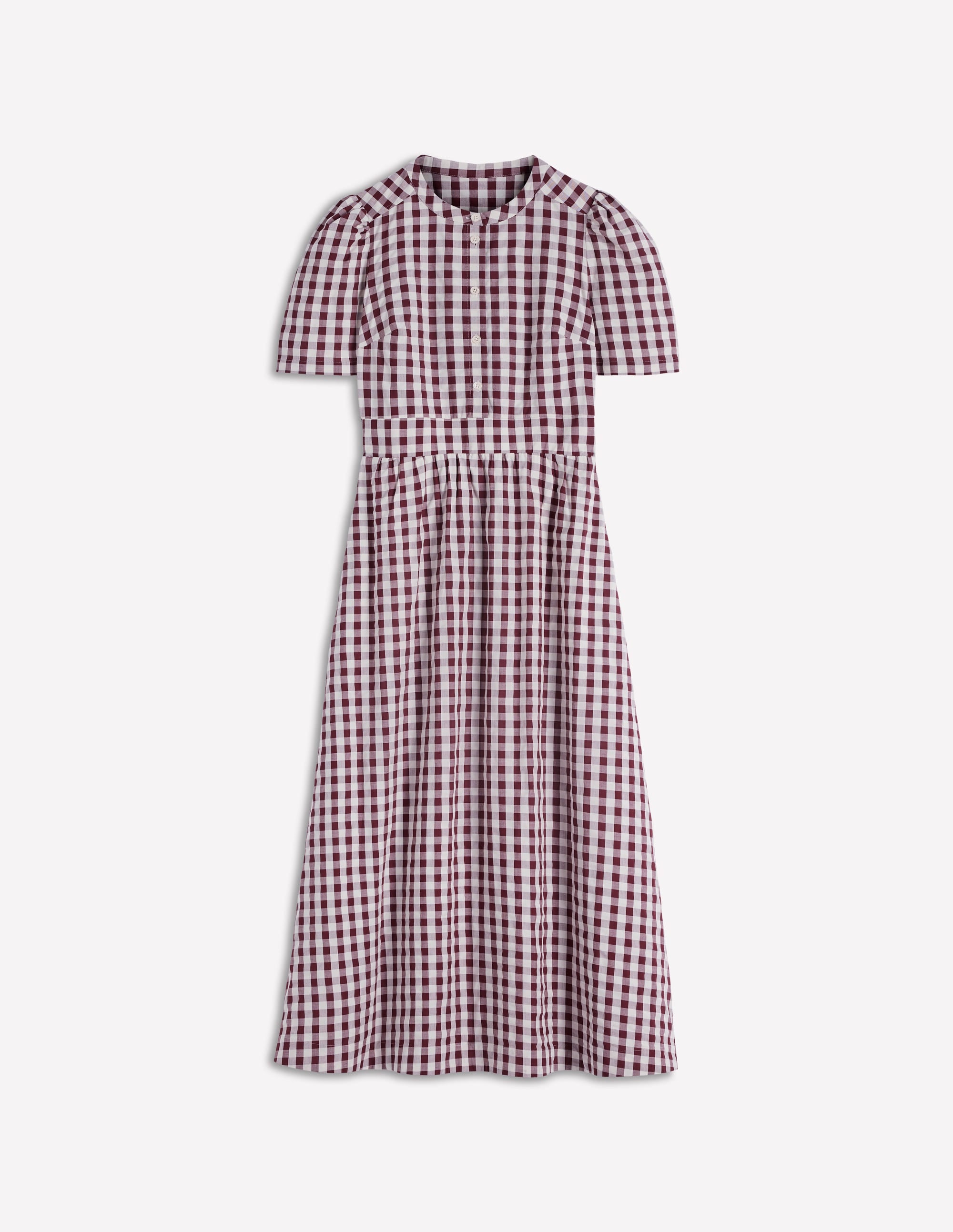 Robe midi Ivy boutonnée en coton-Lot vichy assorti - Image 7