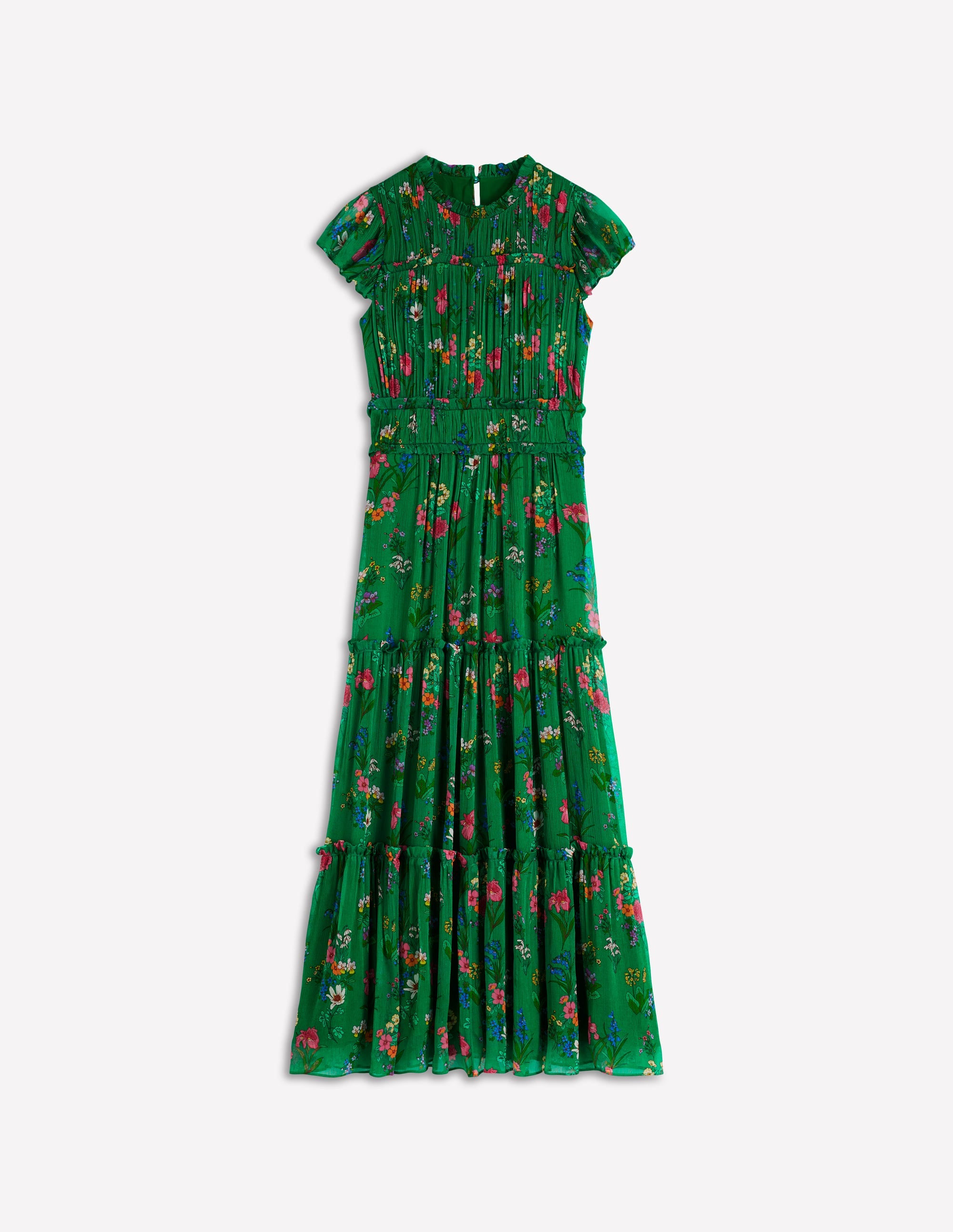 Sleeveless Ruffle Dress-Bear Grass, Delicate Blossom - Image 6