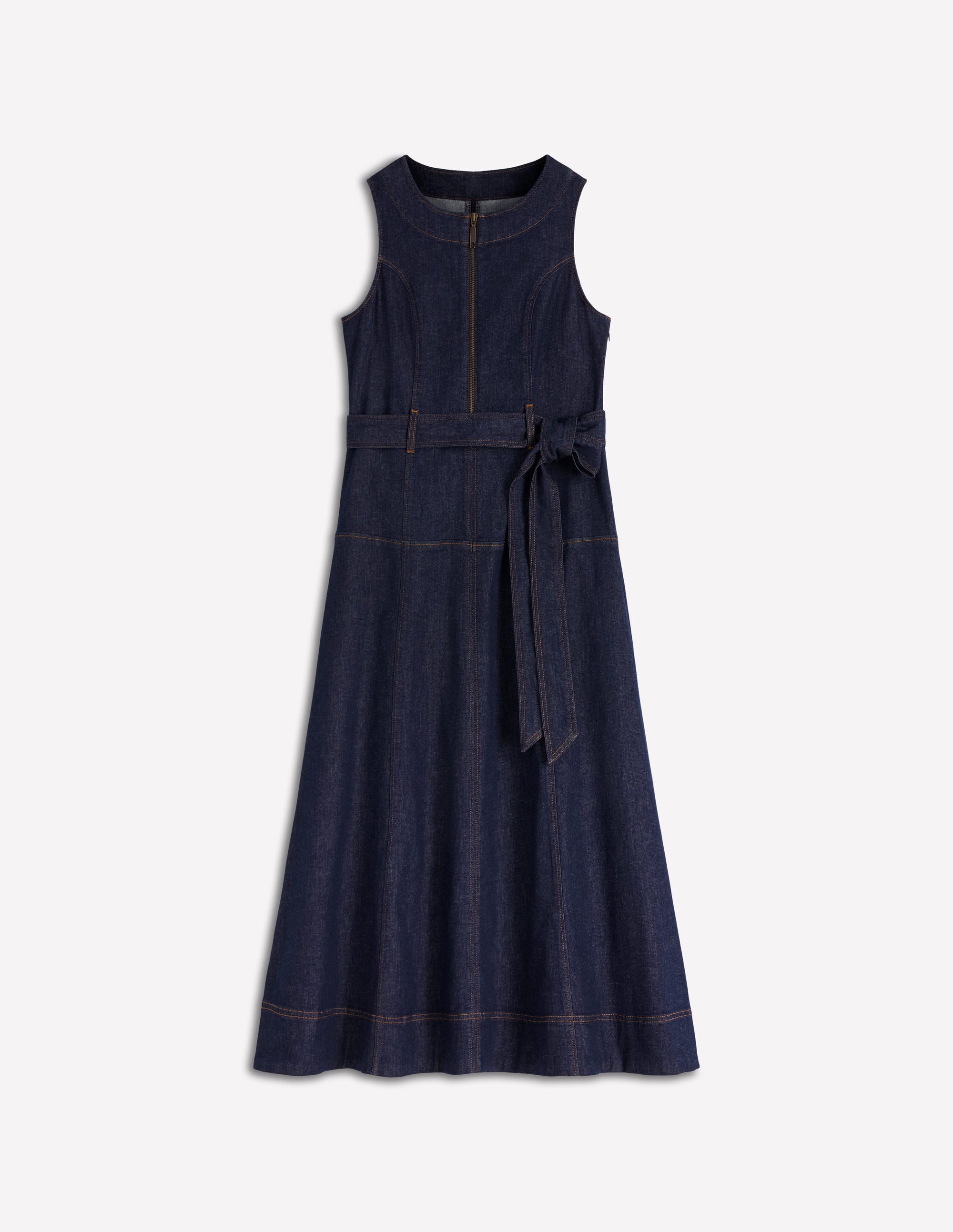 Ärmelloses Jeanskleid mit Reißverschluss-Indigo Gewaschen - Image 6