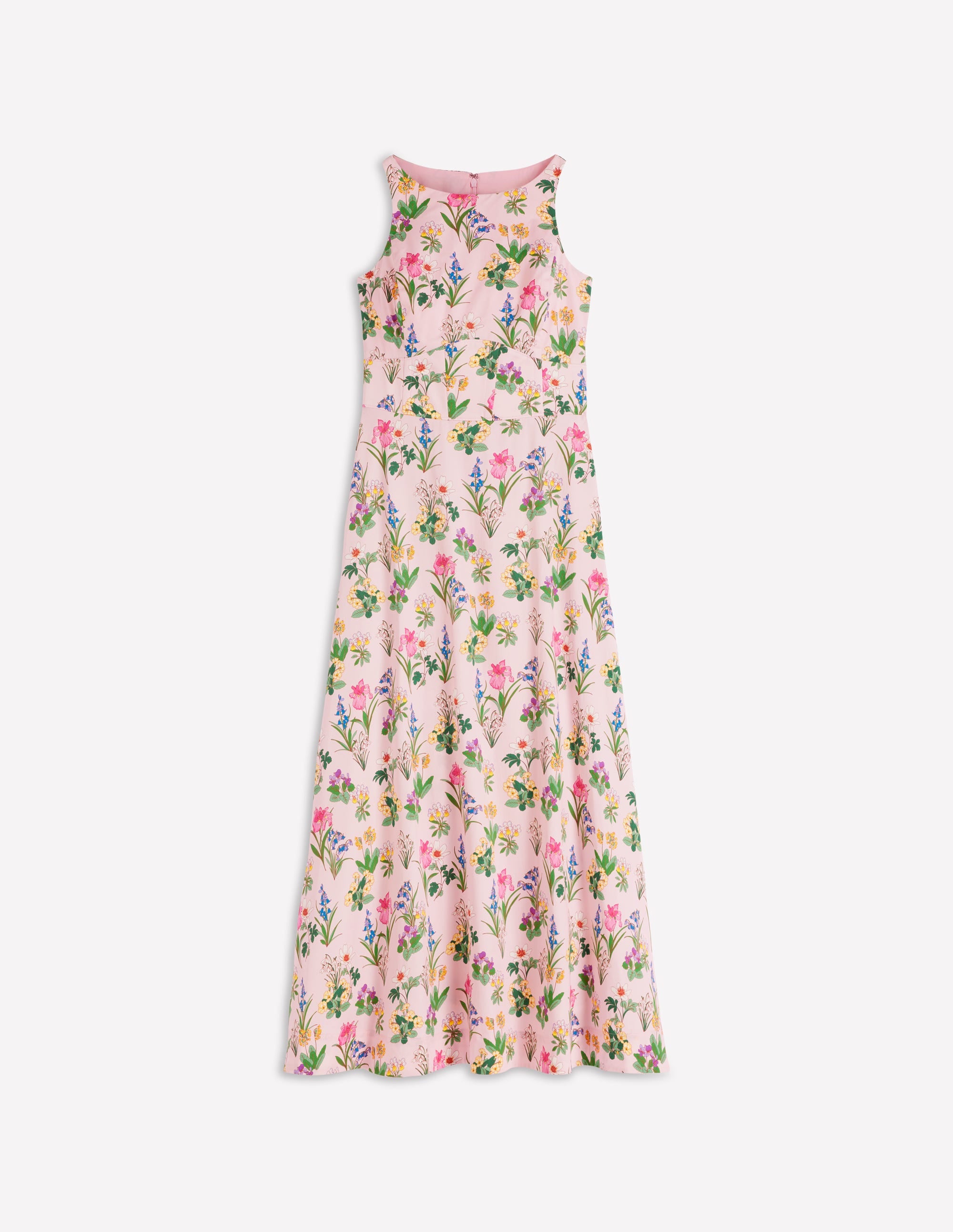 Robe longue Silvia avec corsage à baleines-Rose français, motif Delicate Blossom - Image 7