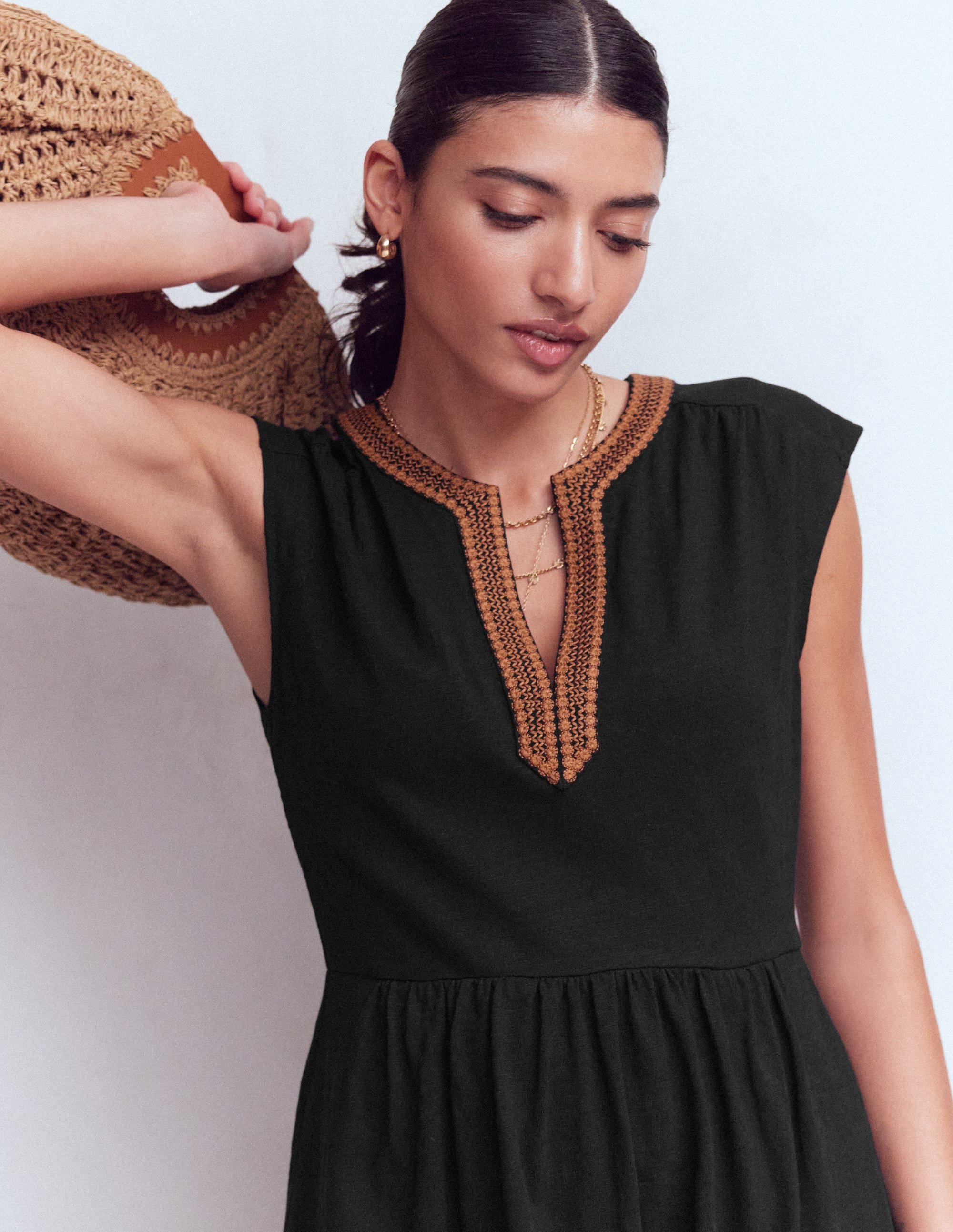 Robe midi May en jersey-Noir - Image 2