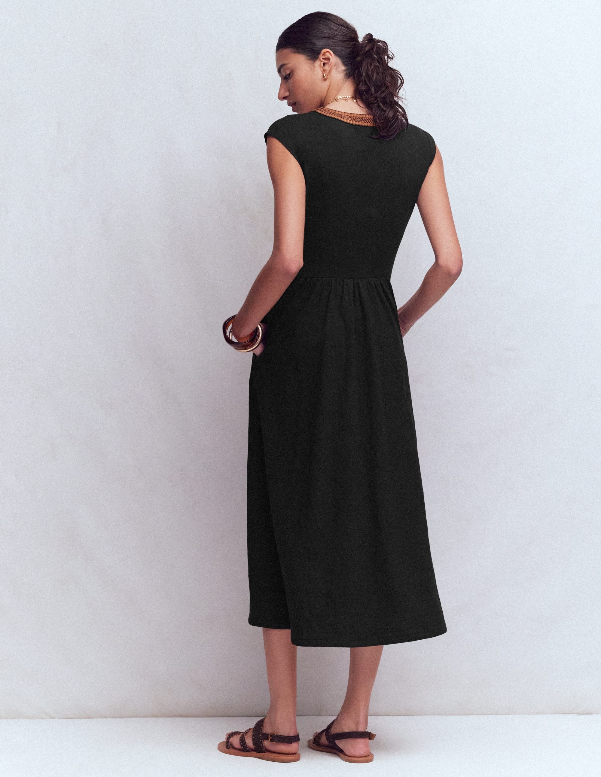 Robe midi May en jersey-Noir - Image 3