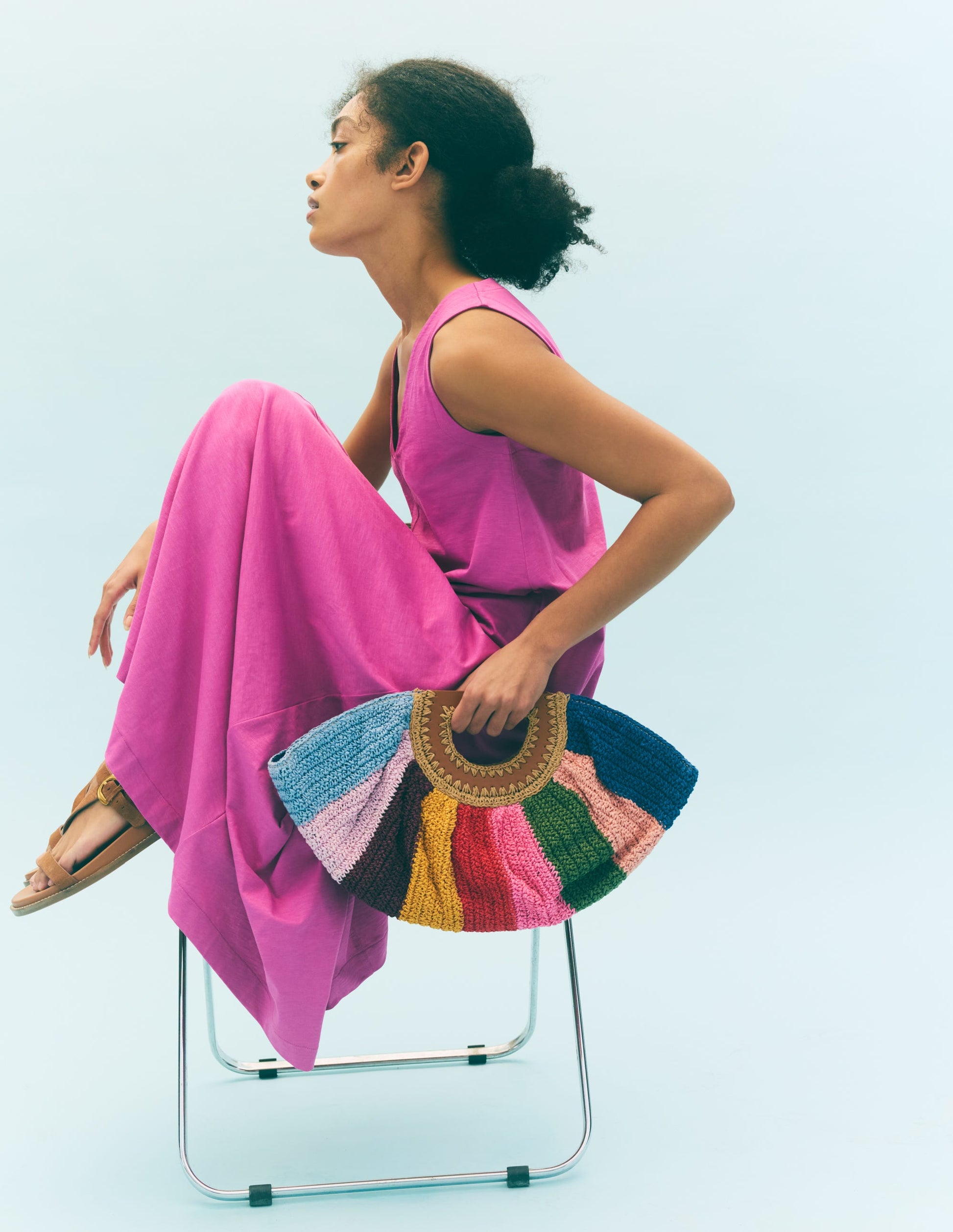 Mia Jersey-Midikleid mit V-Ausschnitt-Passionsblume-6