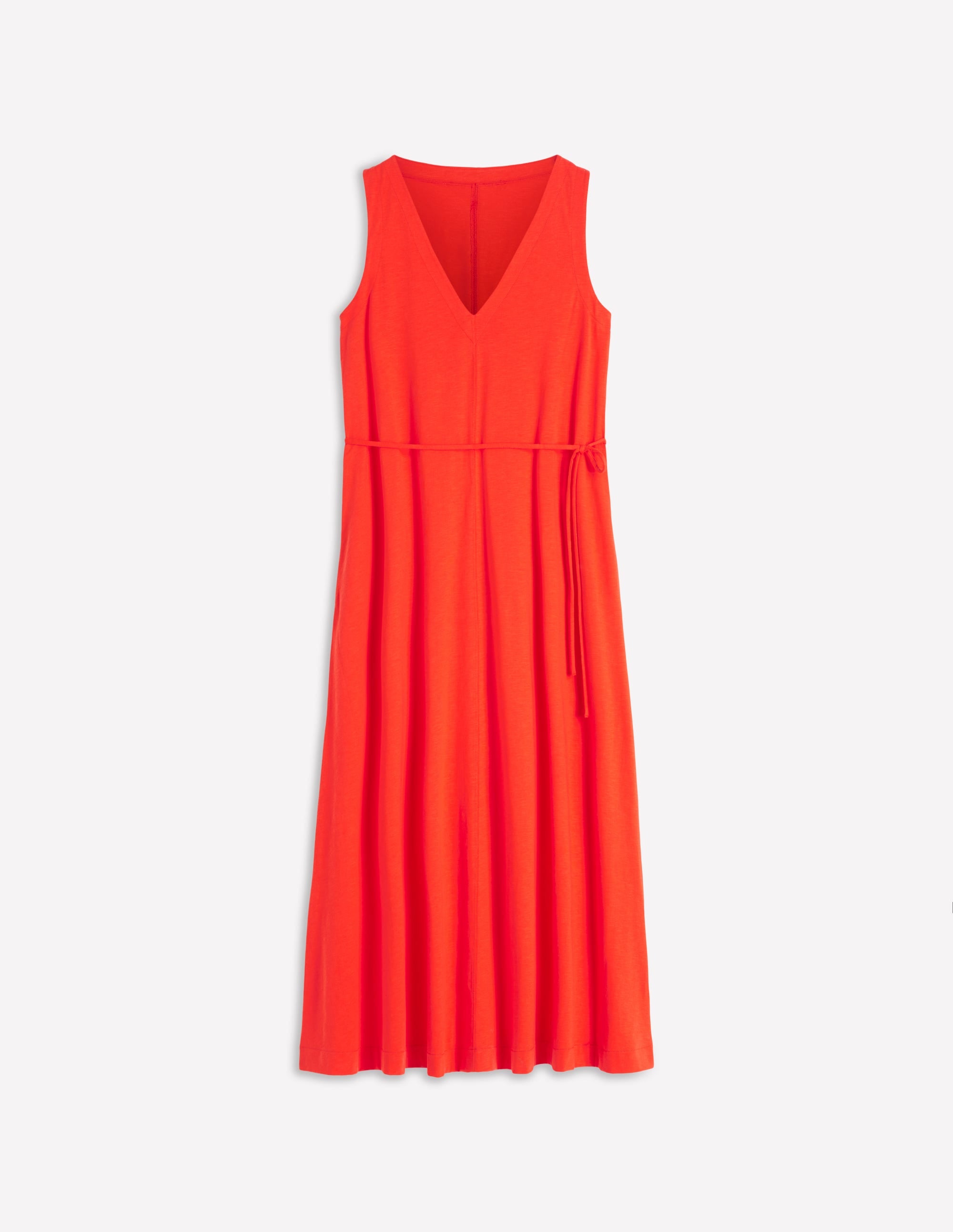Mia Jersey-Midikleid mit V-Ausschnitt-Knallrot - Image 7