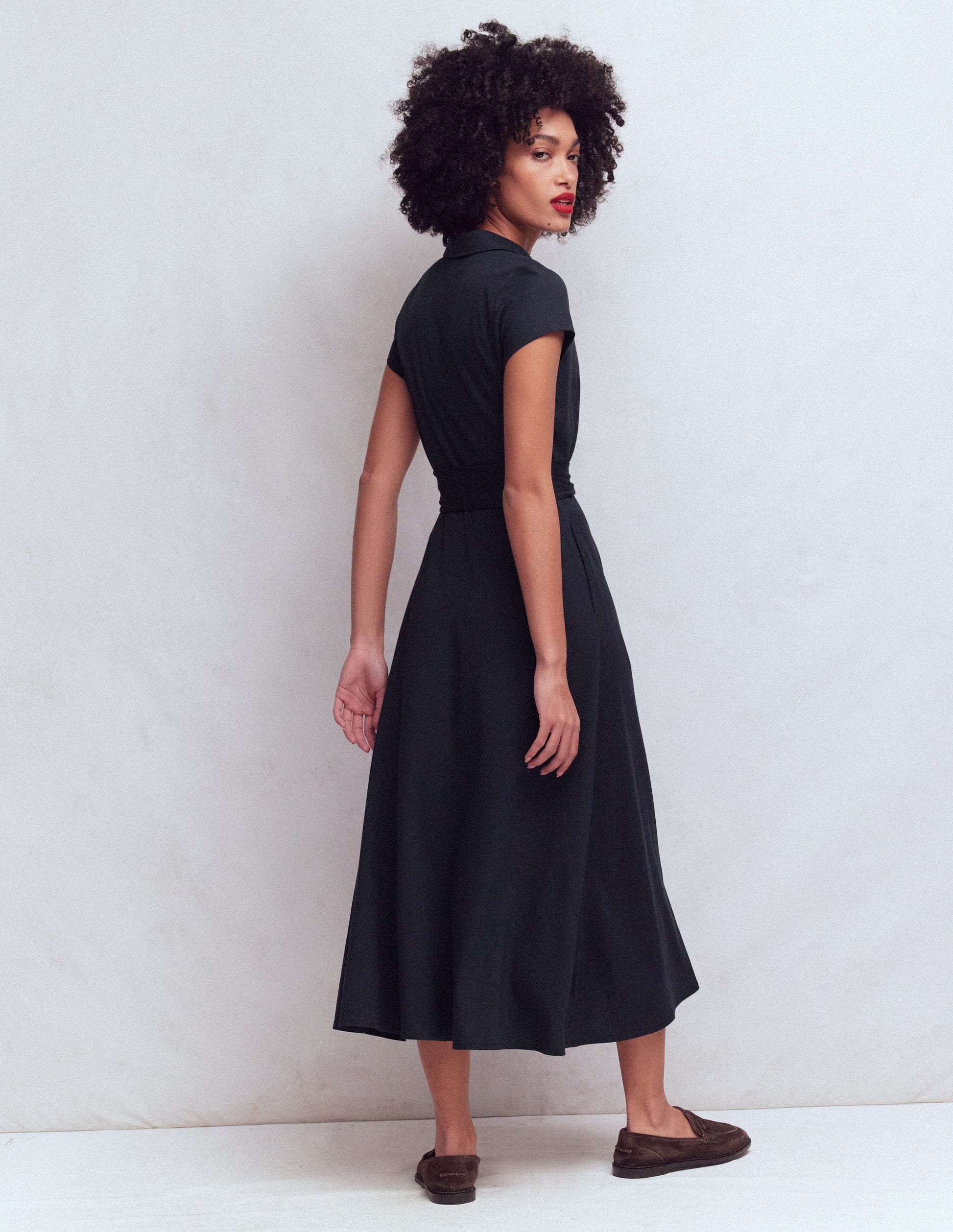 Marcia Jersey Dress-Navy-3