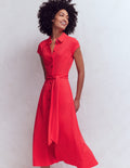Robe Marcia en jersey-Rouge coquelicot