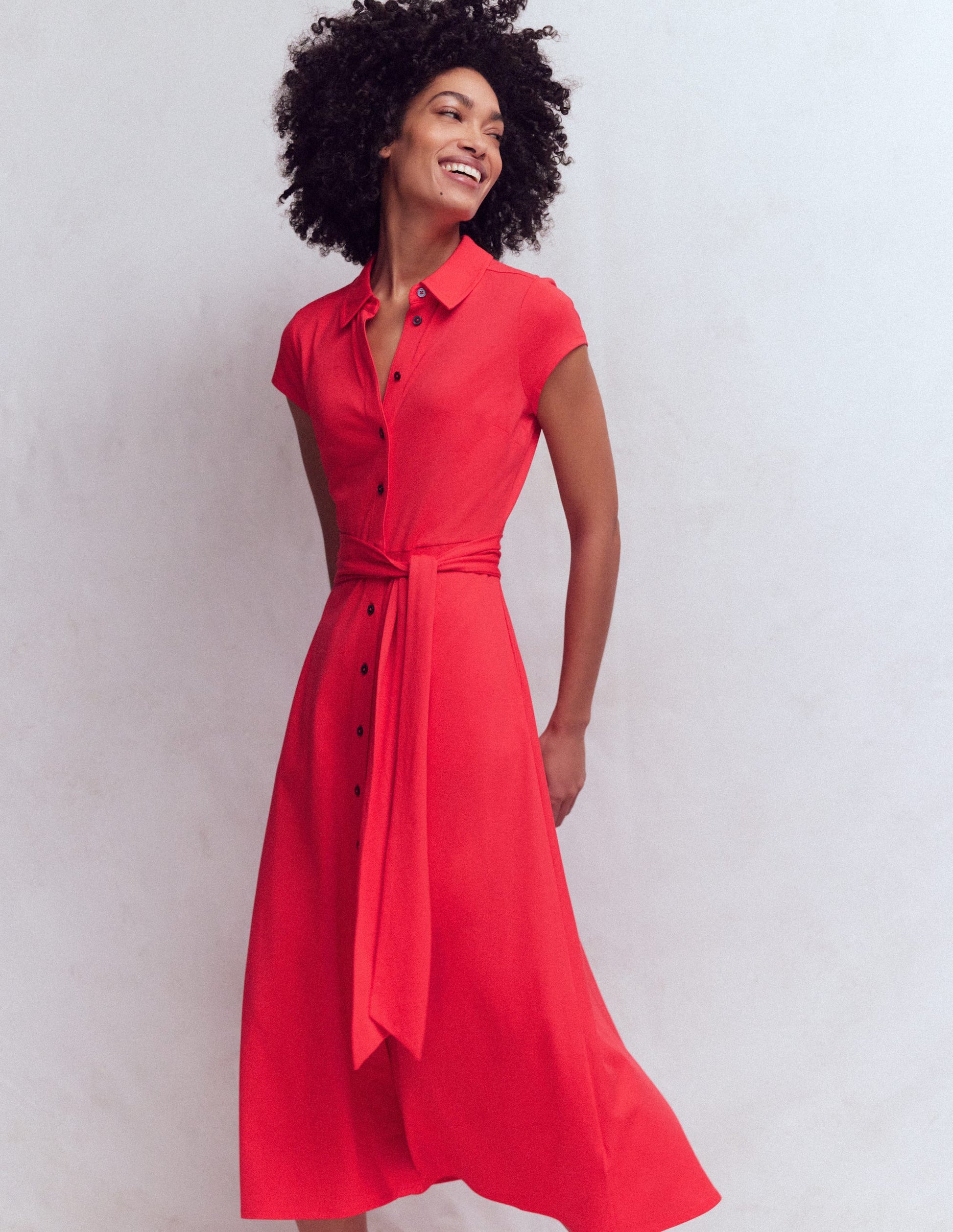 Robe Marcia en jersey-Rouge coquelicot-1