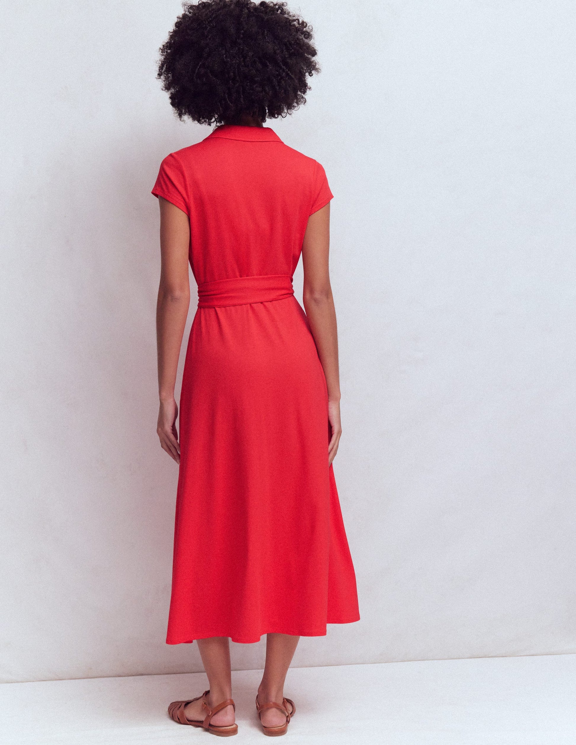 Robe Marcia en jersey-Rouge coquelicot-3