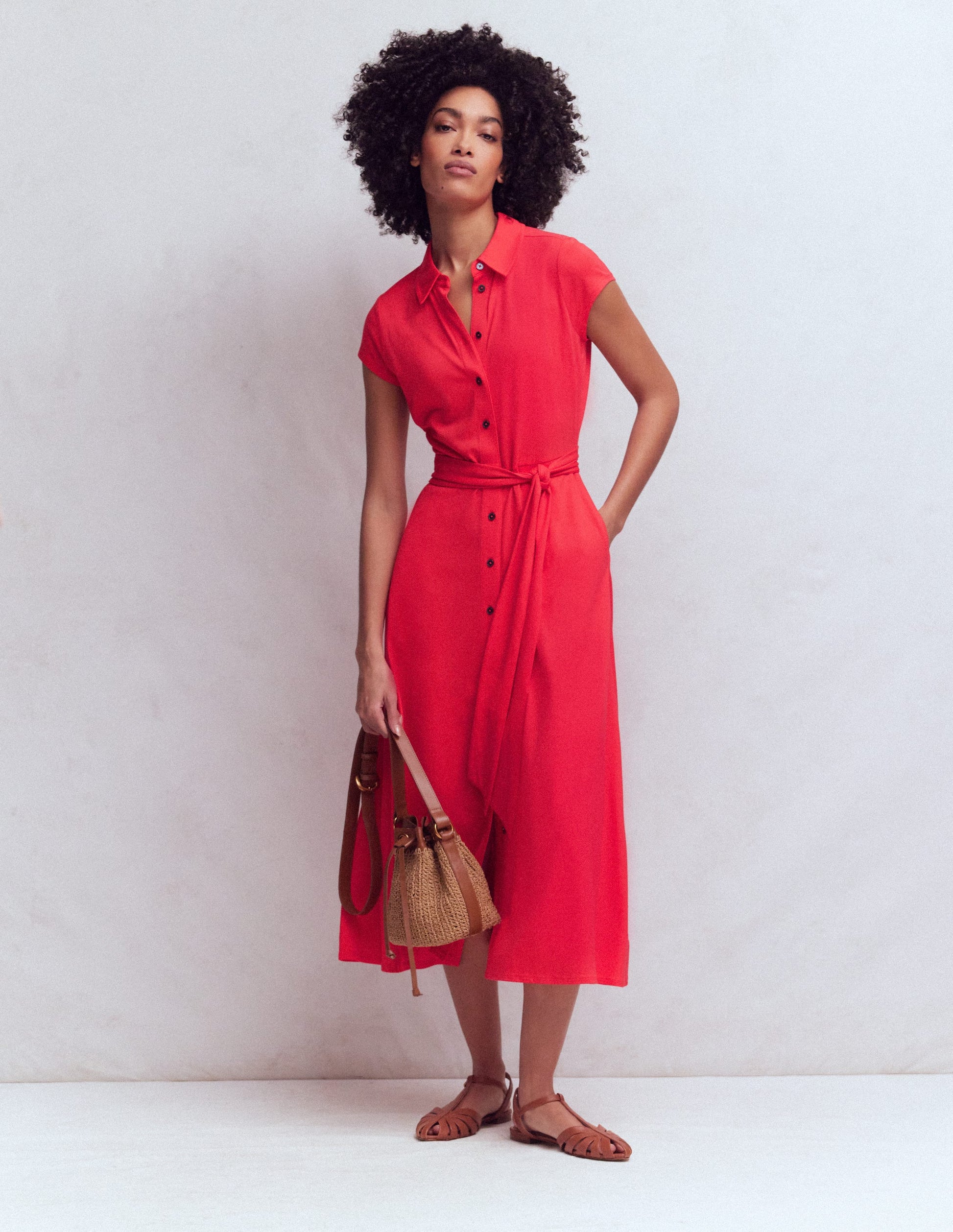 Robe Marcia en jersey-Rouge coquelicot-5