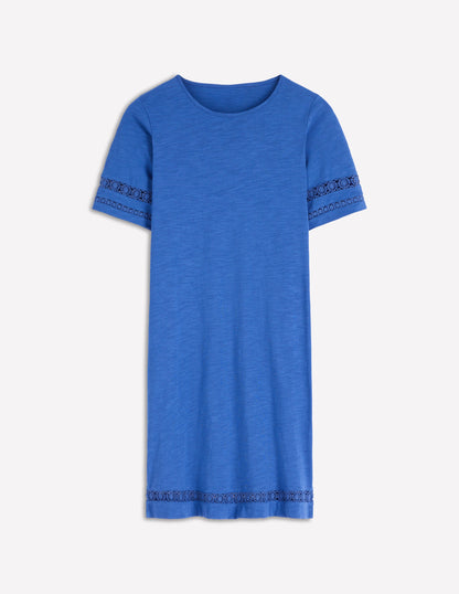 Hattie T-Shirt-Kleid aus Jersey-Denim-Blau-6