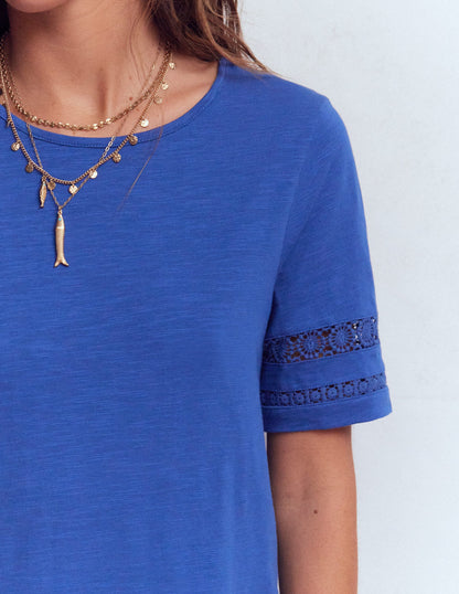 Hattie T-Shirt-Kleid aus Jersey-Denim-Blau-2