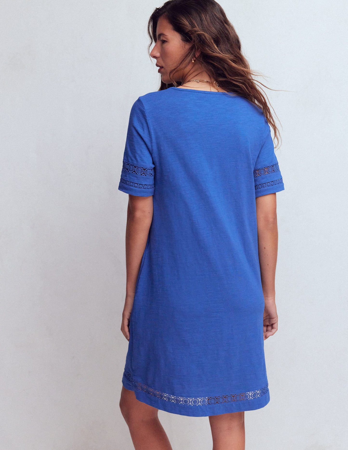 Hattie T-Shirt-Kleid aus Jersey-Denim-Blau