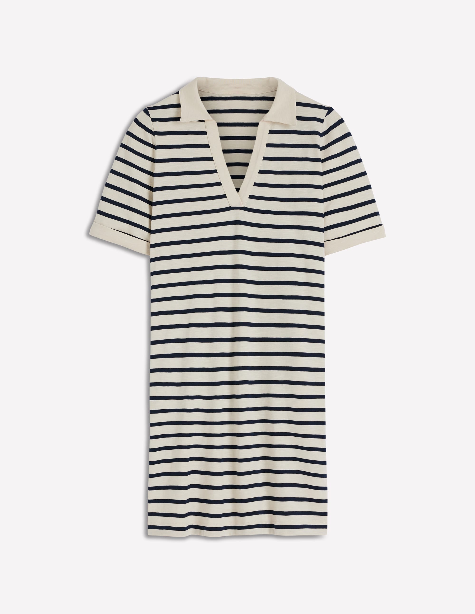 Robe T-shirt Tilda en jersey-Bleu Marine/Ivoire - Image 7