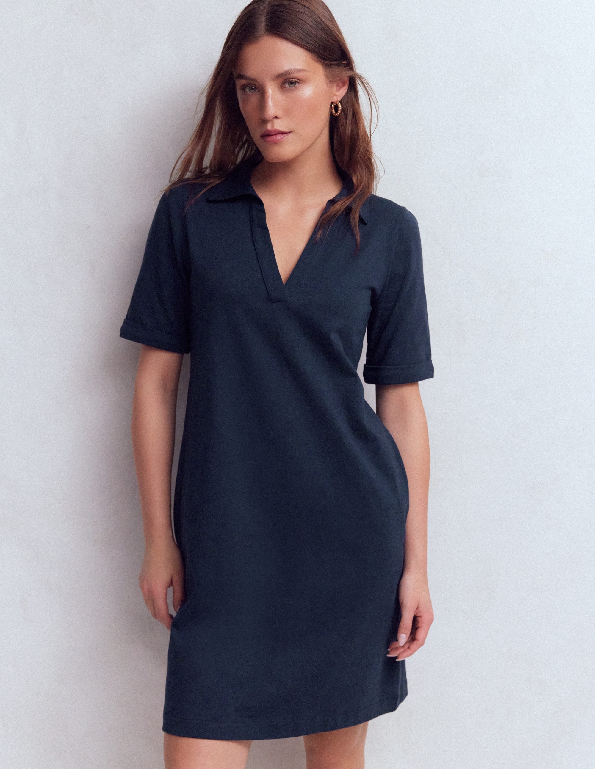 Robe T-shirt Tilda en jersey-Bleu marine - Image 4