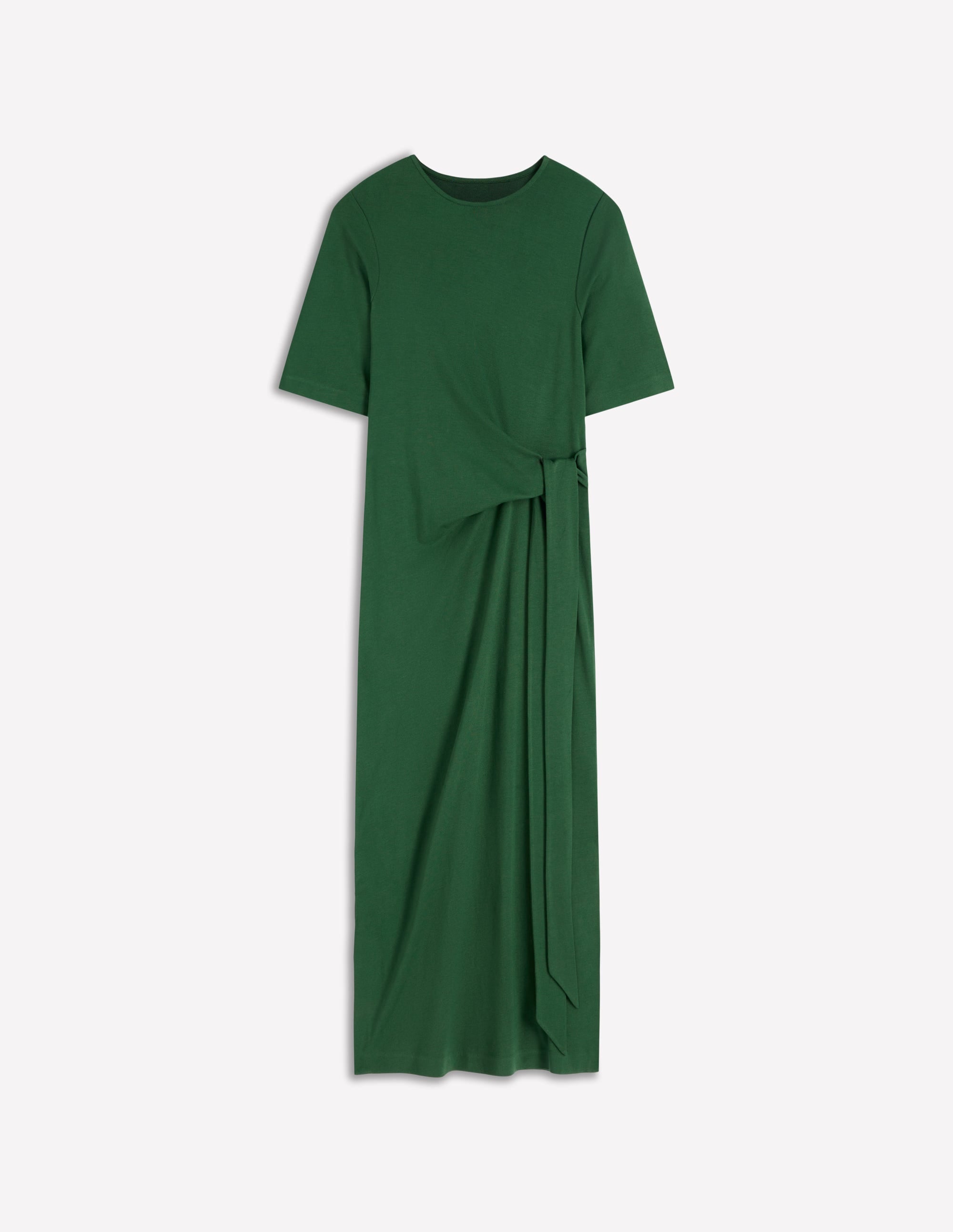 Zinnia Jersey-Midikleid mit Bindeband-Jagdgrün - Image 6