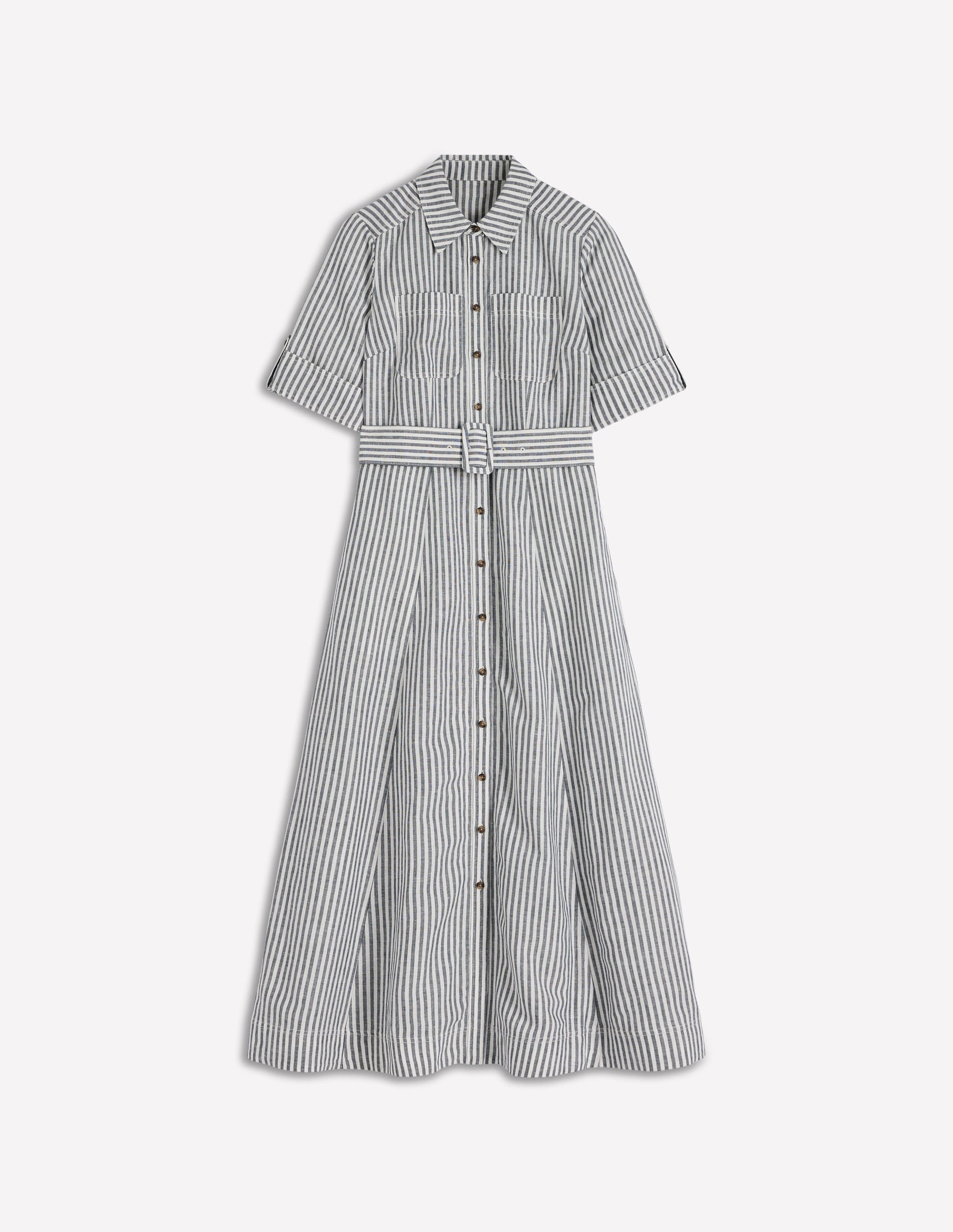 Blouse crop en lin mélangé - BLEU - Femme - 9.60 Blouse crop en lin mélangé - BLEU - Femme - 9.60