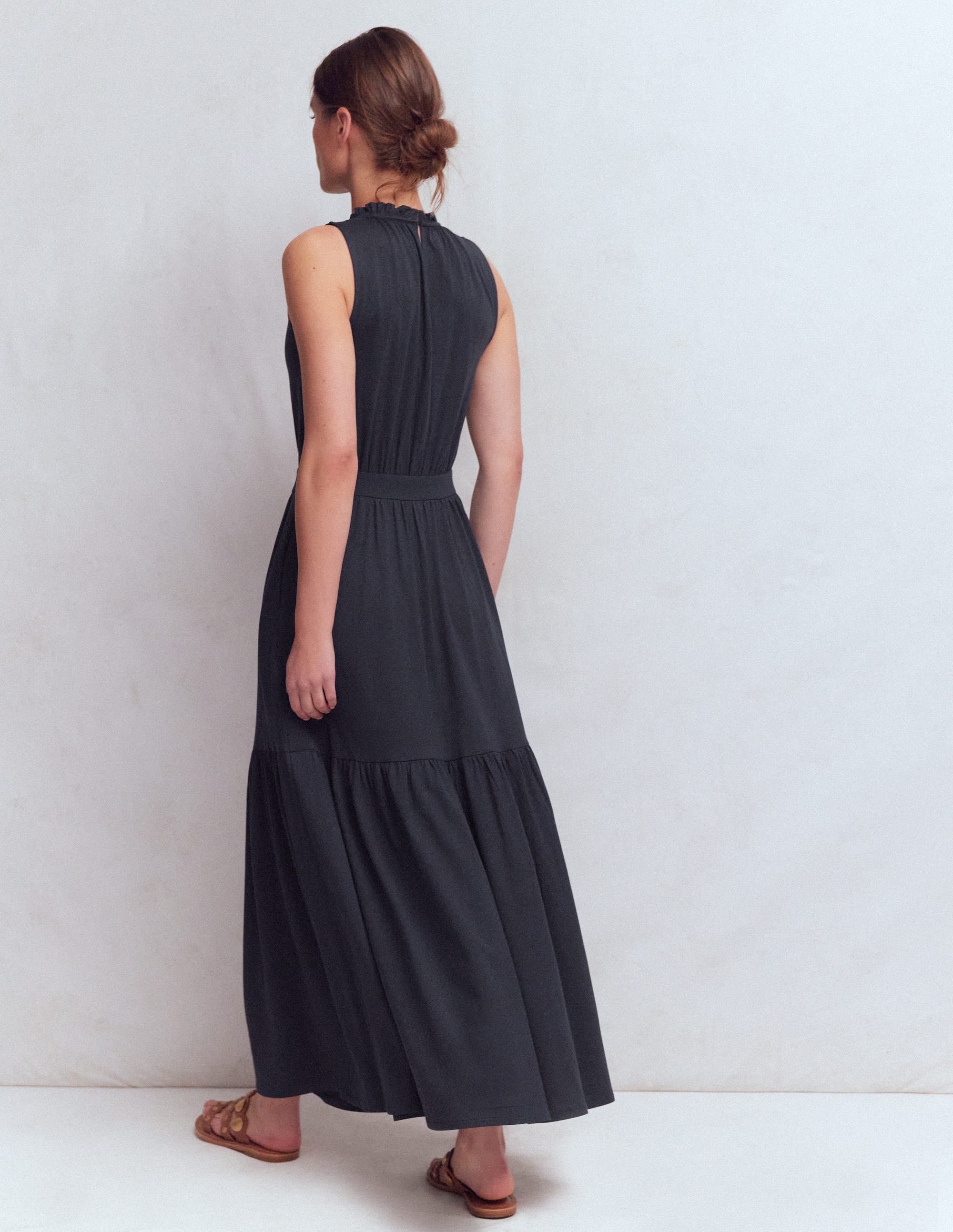 Camalie Jersey-Maxikleid-Marineblau - Image 4