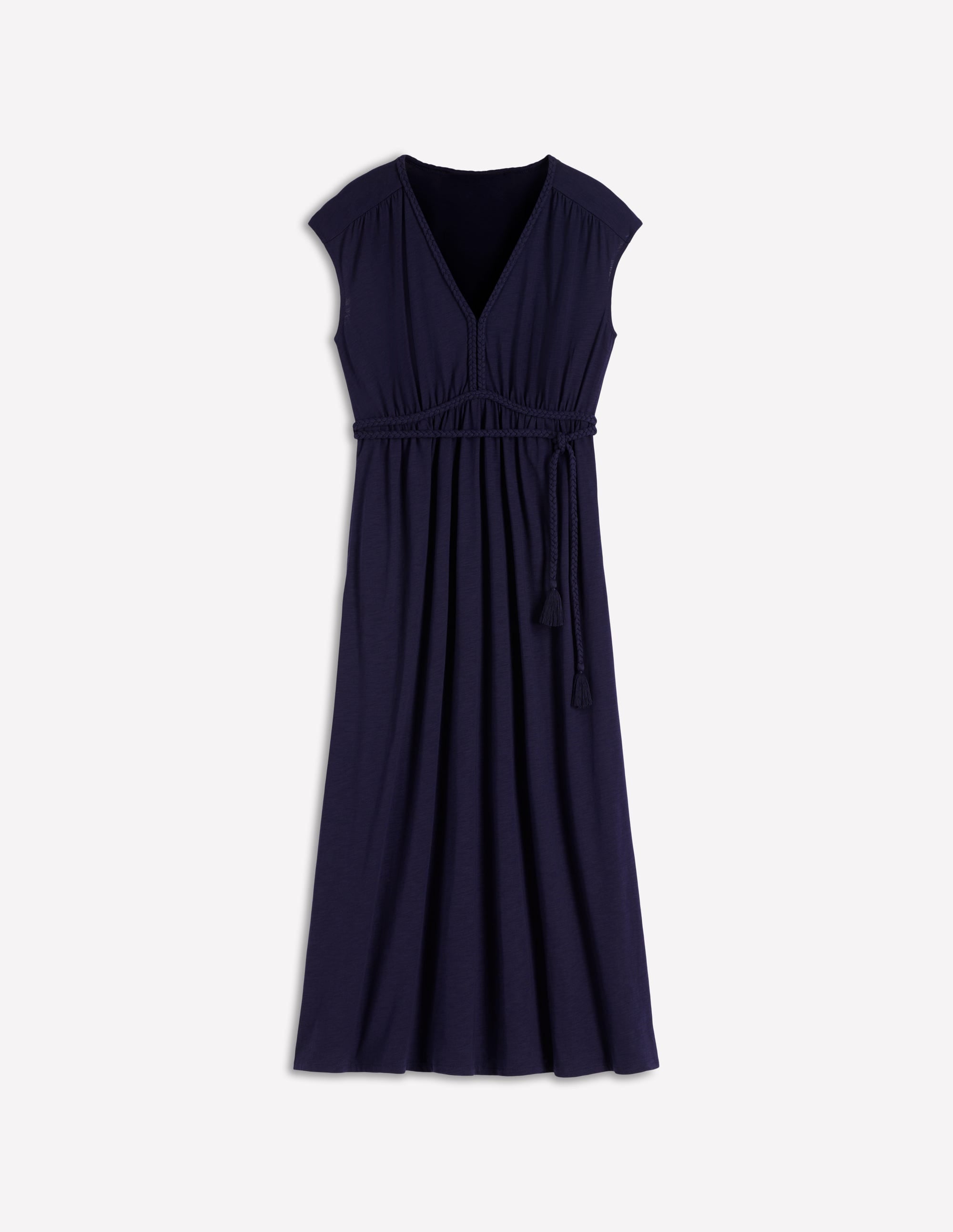 Heidi Gerafftes Jerseykleid mit Kordel-Marineblau - Image 6