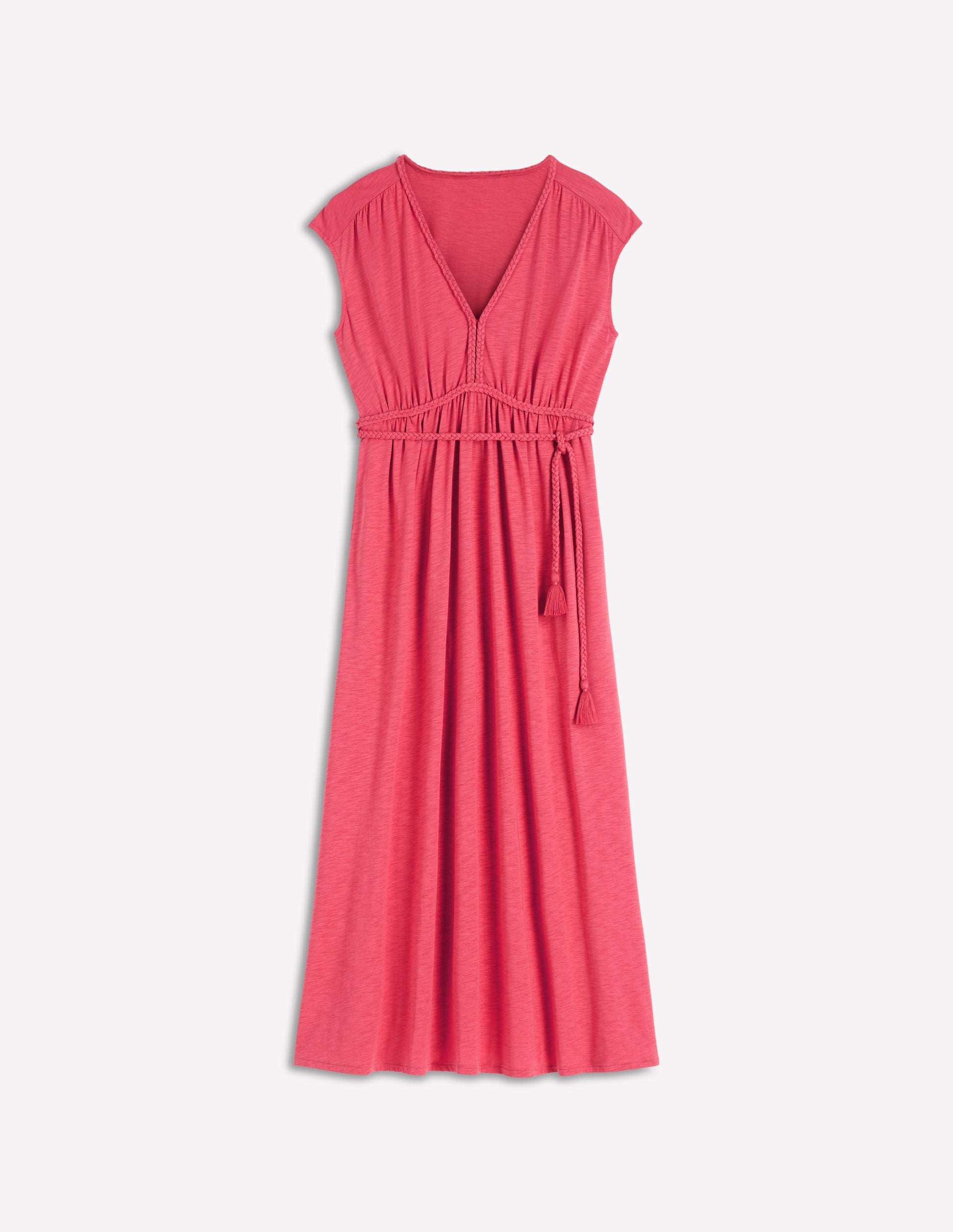 Heidi Gerafftes Jerseykleid mit Kordel-Winter Puderrosa-7