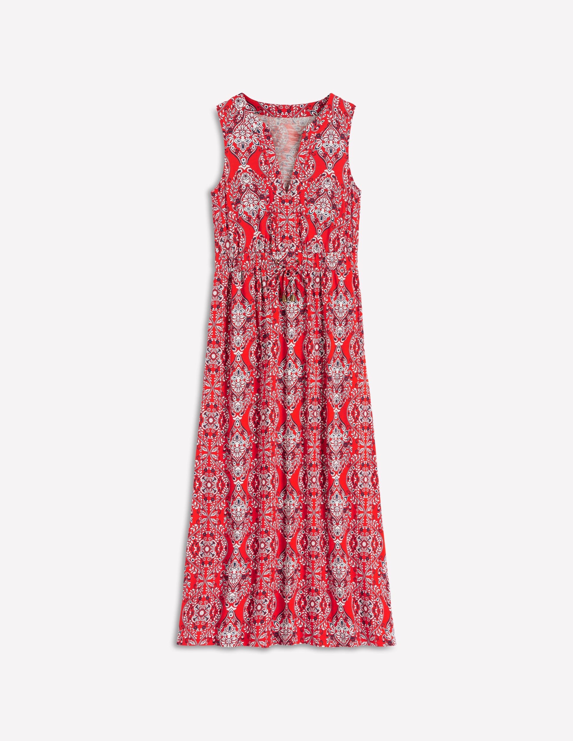 Delphine Jersey-Midikleid-Blutorange, Gardenie-6