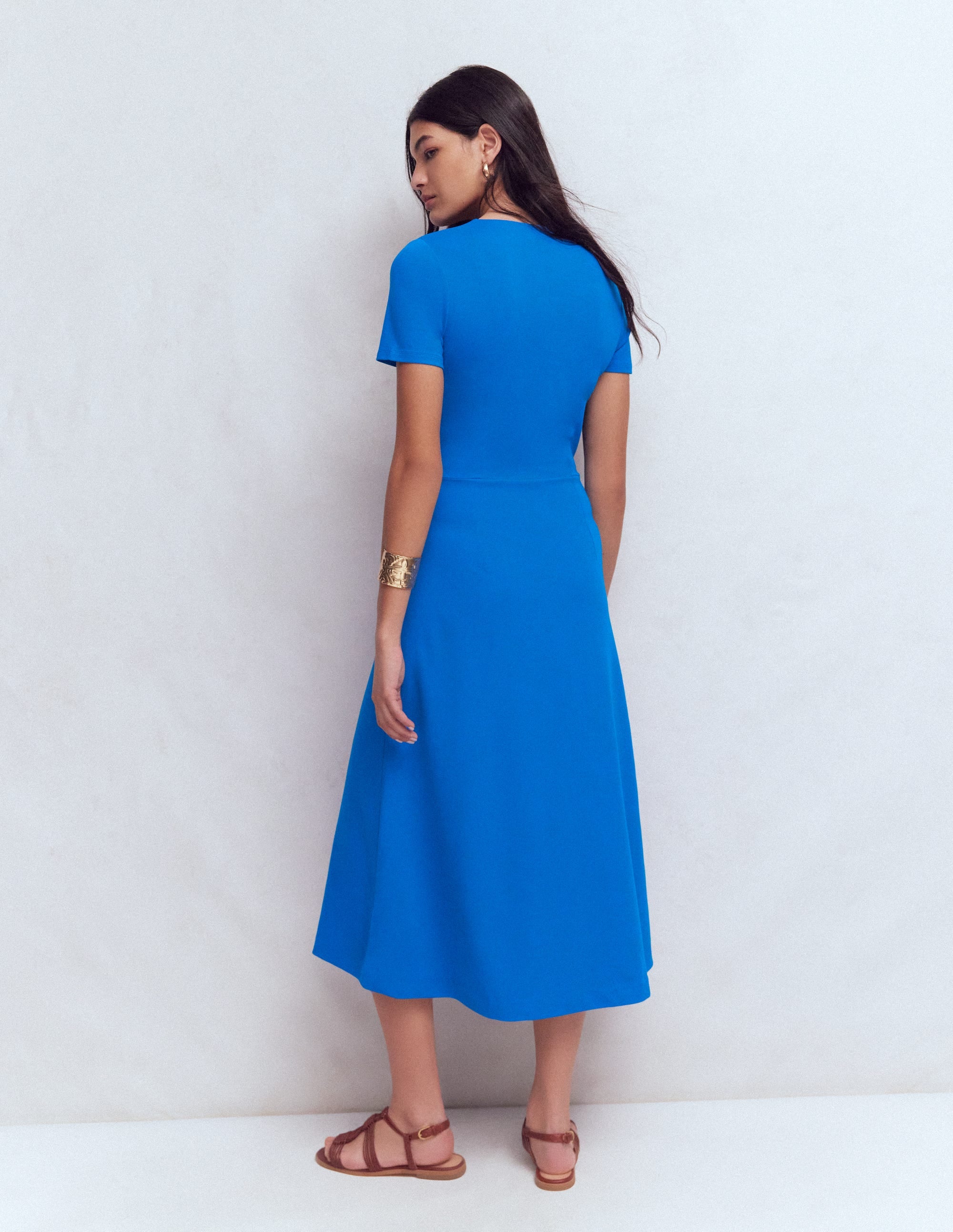 Una Ponte-Kleid mit Raffung vorn-Blau - Image 9