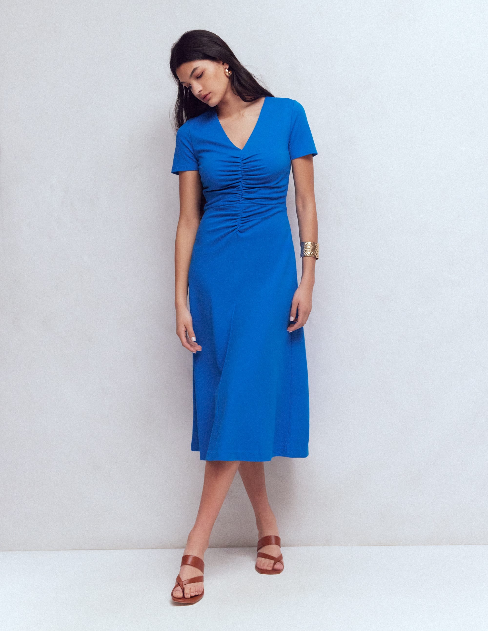 Una Ponte-Kleid mit Raffung vorn-Blau - Image 10