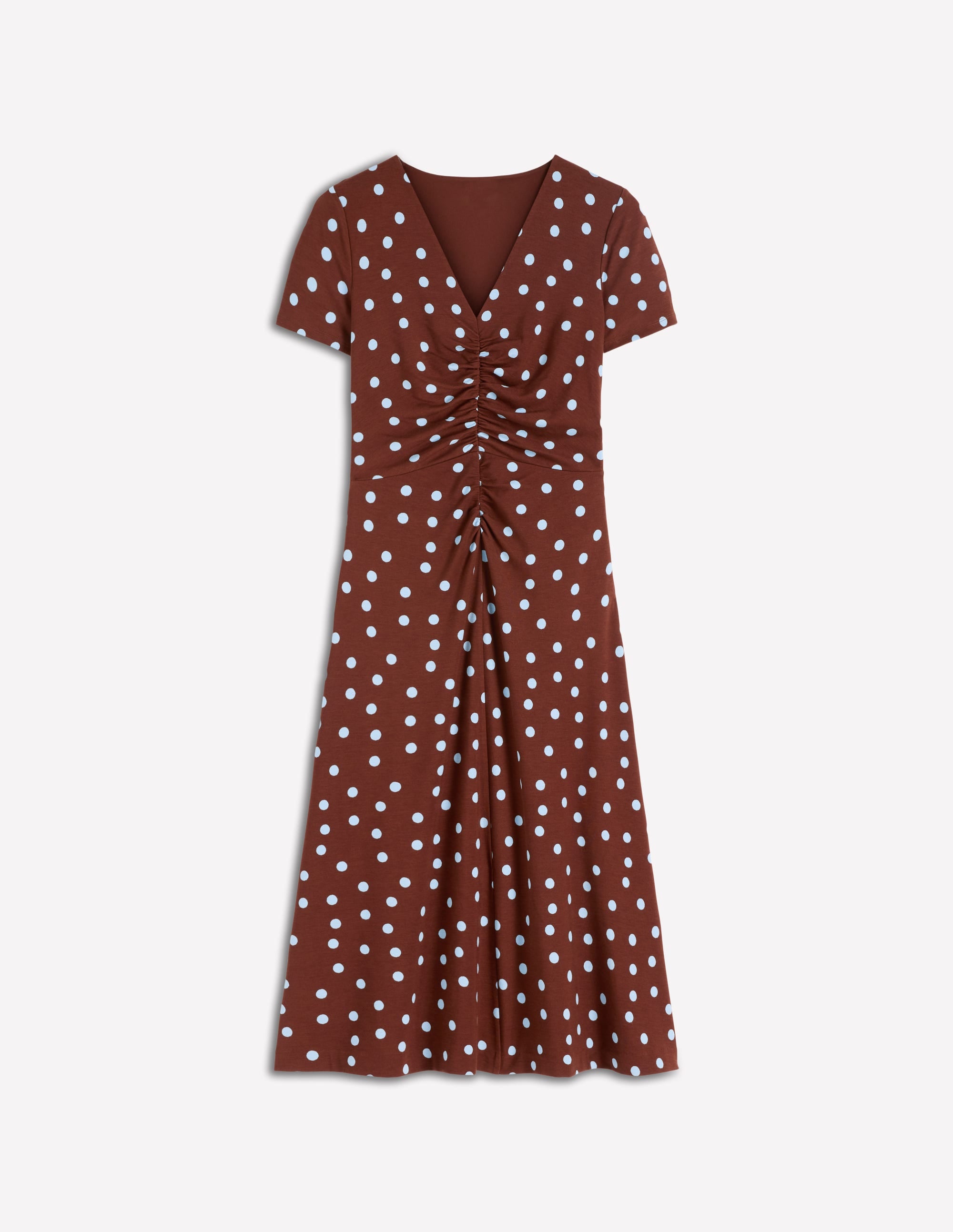 Una Ponte-Kleid mit Raffung vorn-Umbra, Gemalte Tupfen - Image 5