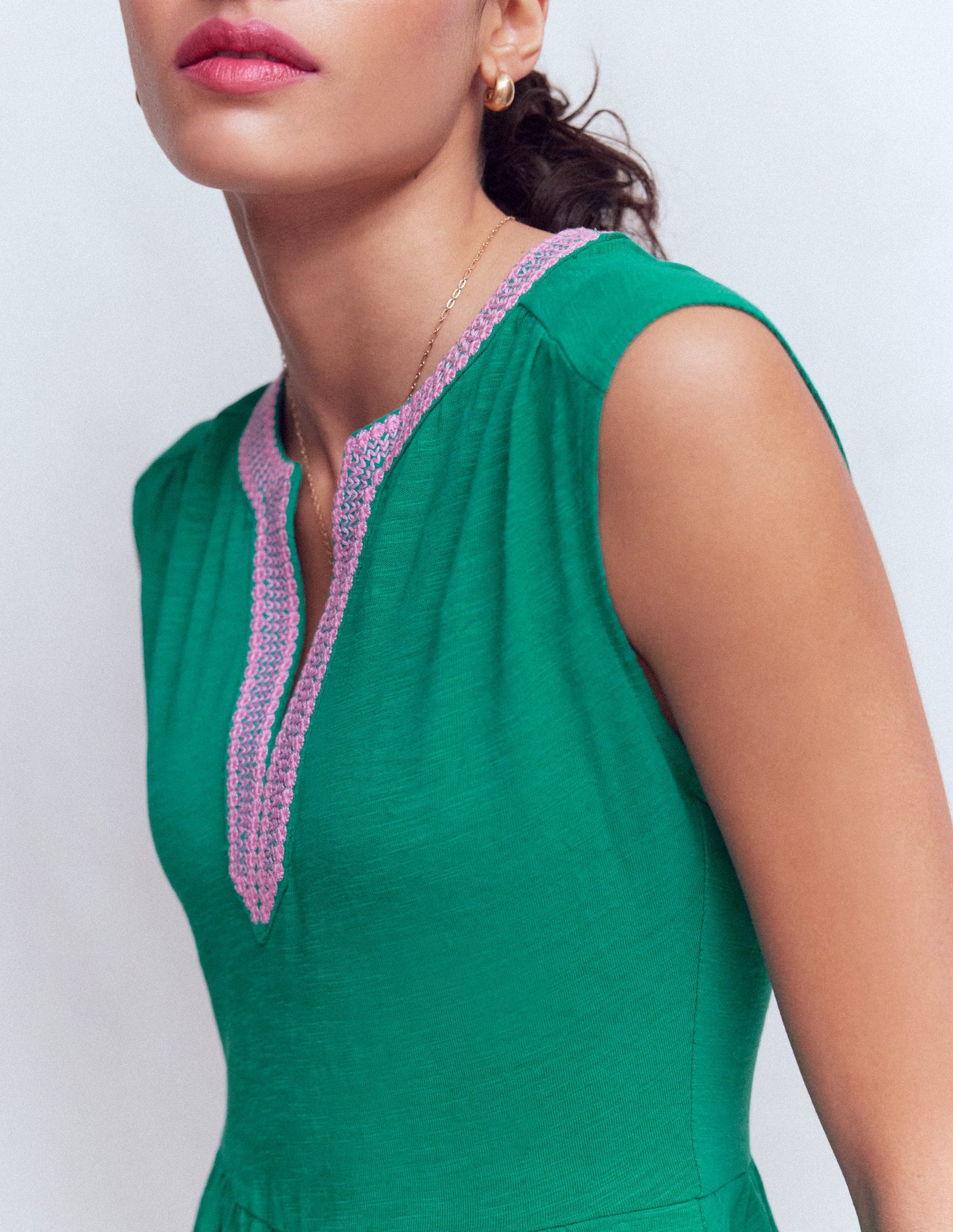 Robe courte May en jersey-Bleu sarcelle profond