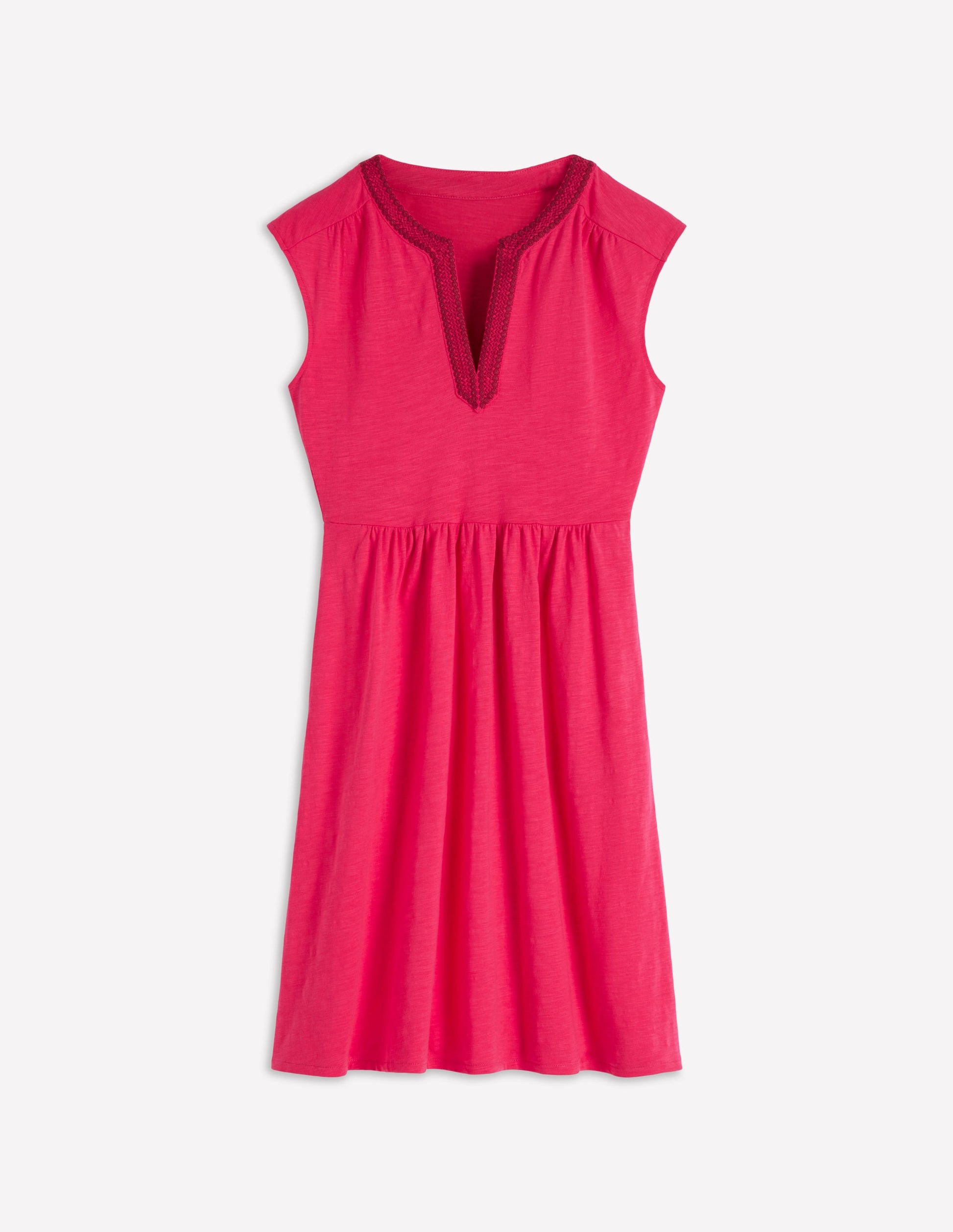 Robe courte May en jersey-Rose somptueux-5