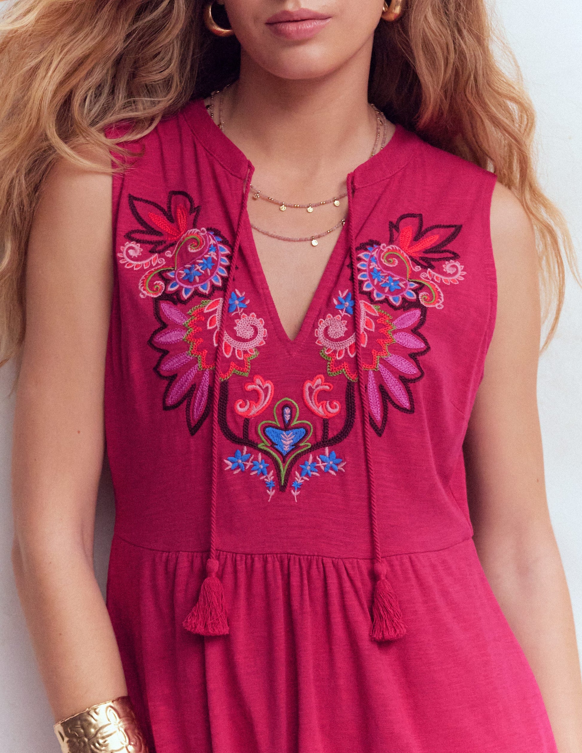 Jersey-Maxikleid mit gekerbtem Ausschnitt-Granita-2