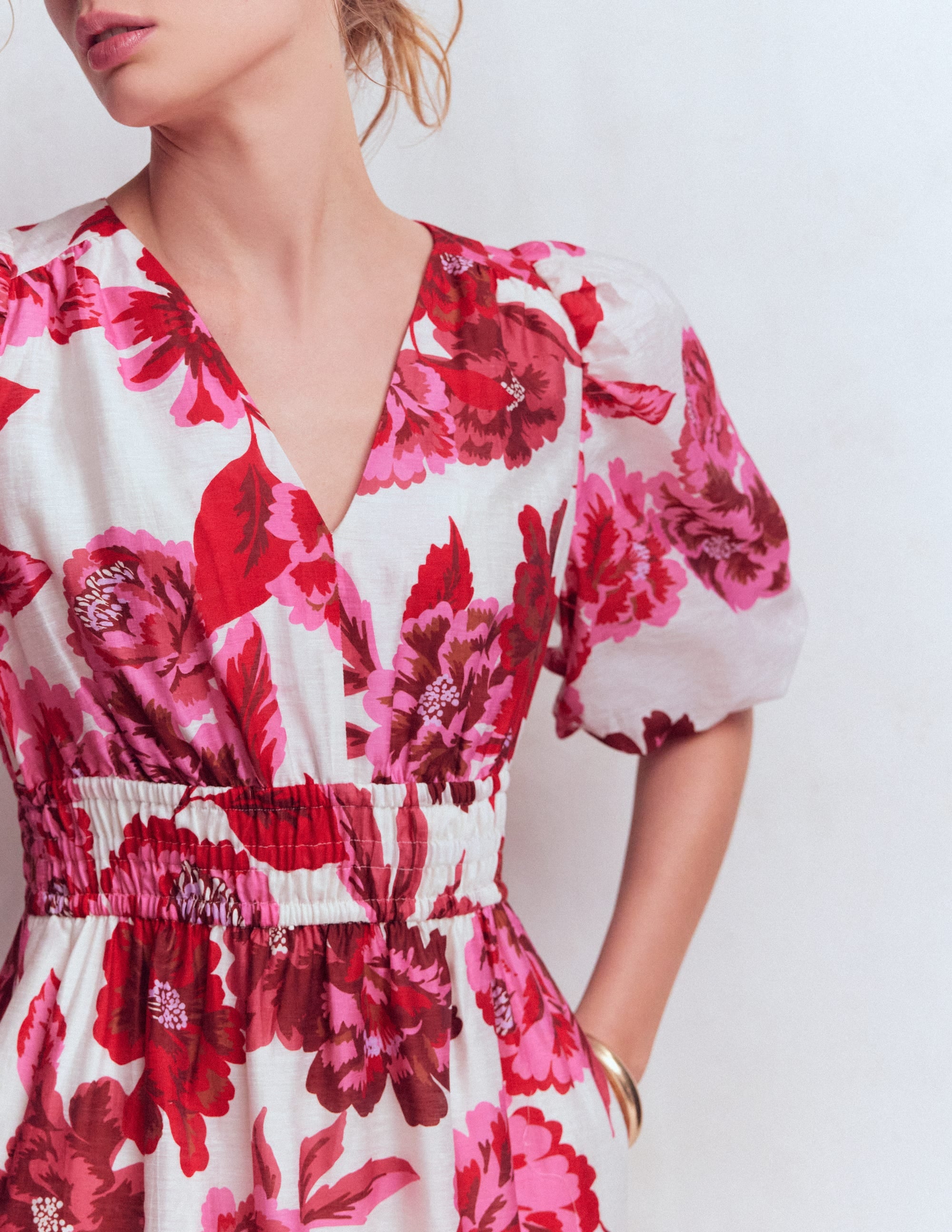 Robe de cérémonie Irene-Motif Opulent Blossom rose - Image 2
