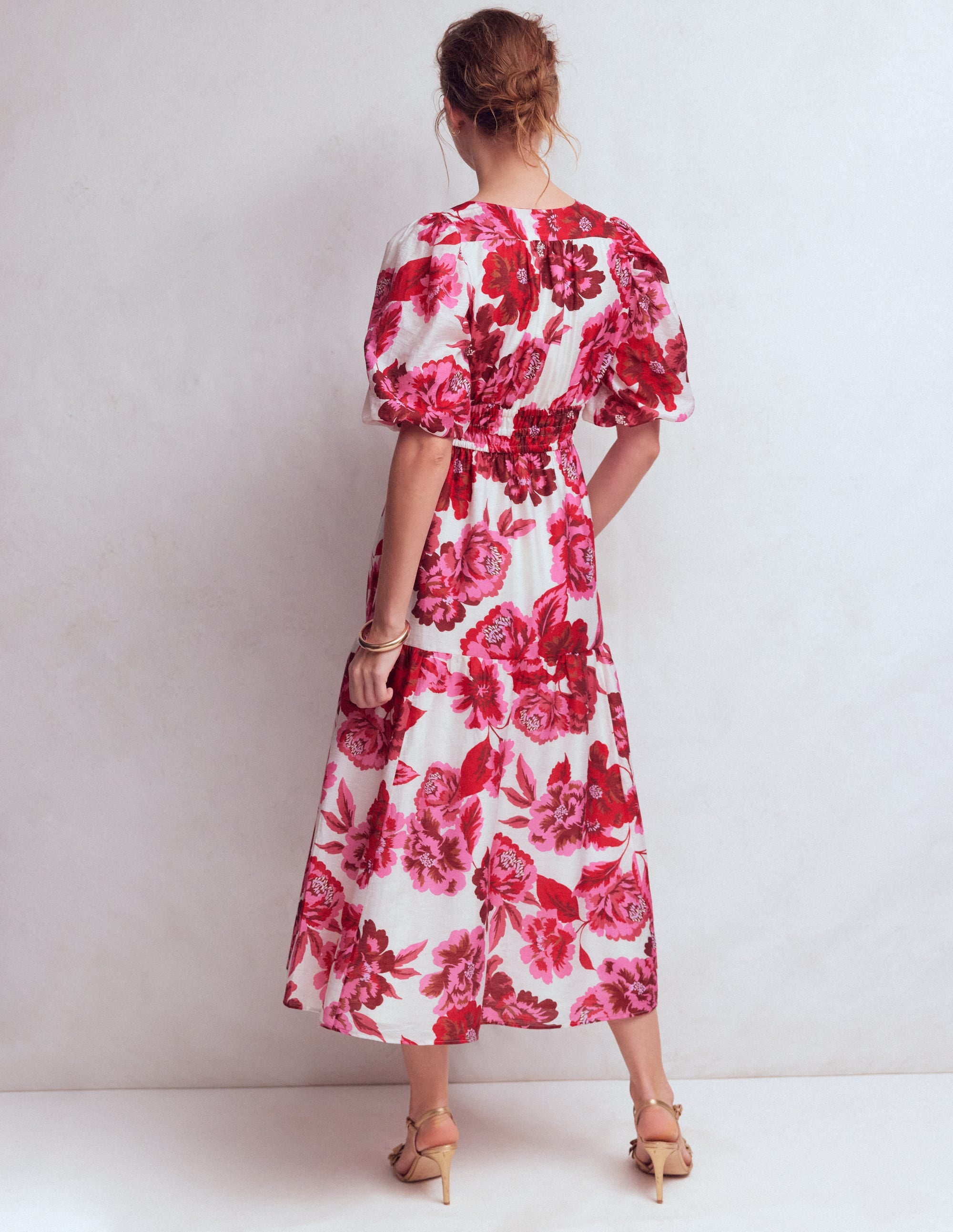 Robe de cérémonie Irene-Motif Opulent Blossom rose - Image 3